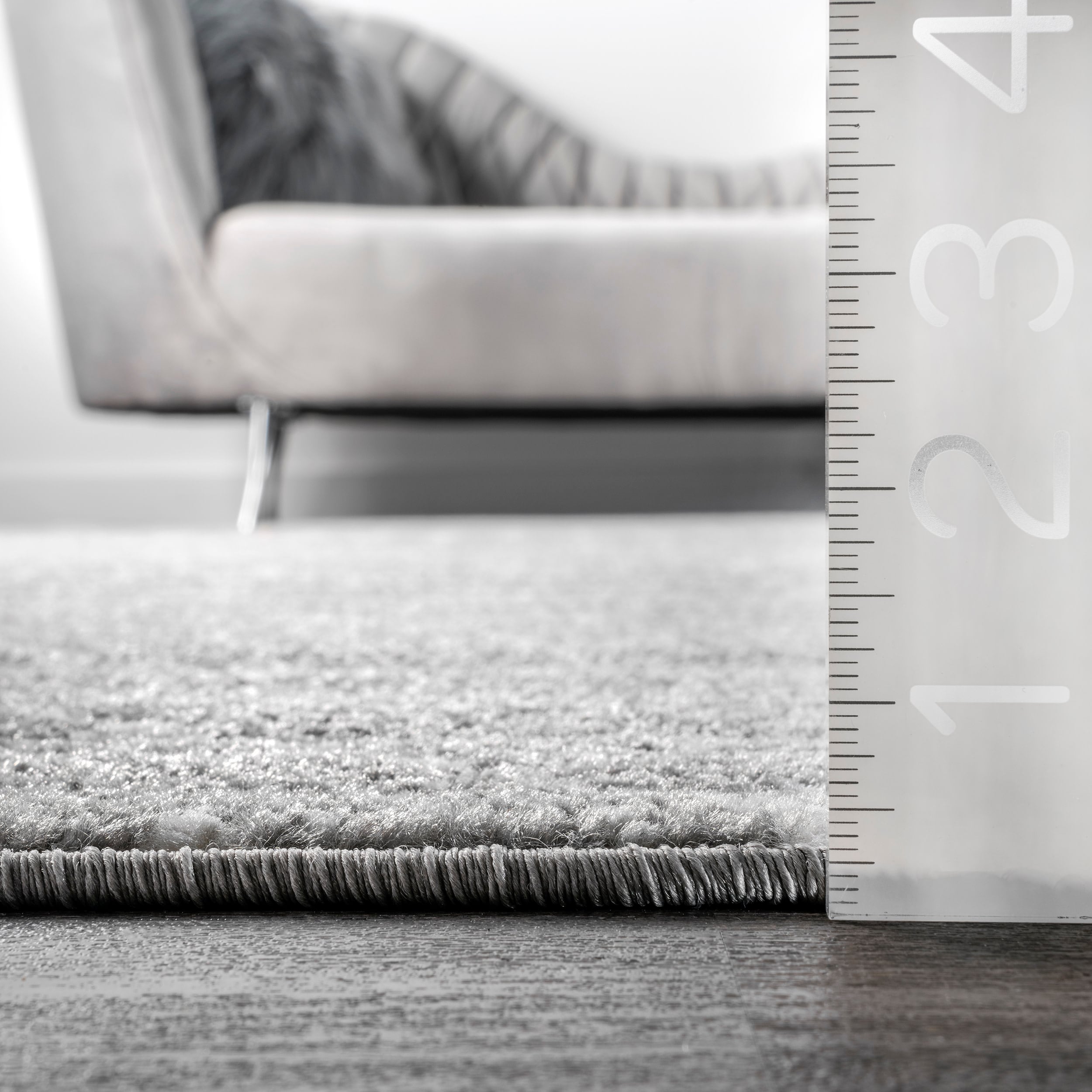 Handmade Easy Care 5' Round Dark Grey Geometric Rug