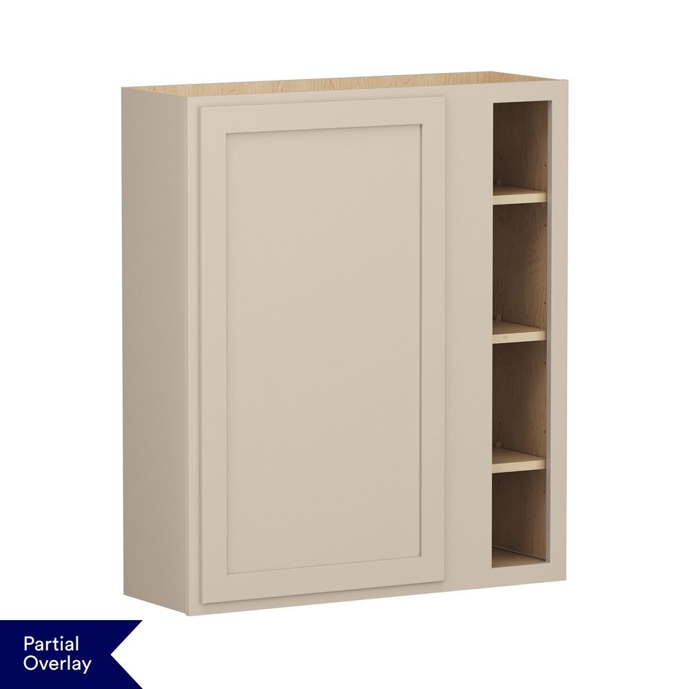 Shenandoah Breckenridge POL 33-in W x 42-in H x 12-in D Oat Painted Blind Wall Fully Assembled Cabinet Recessed Panel Shaker