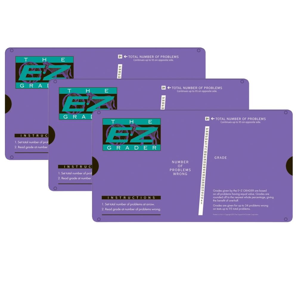 E-Z Grader EZ-5703PURPLE-3 Purple, Pack of 3