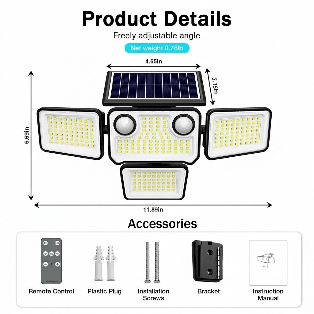 Lukvuzo LLU0409S49 Switch-Controlled-Floodlights - View #2