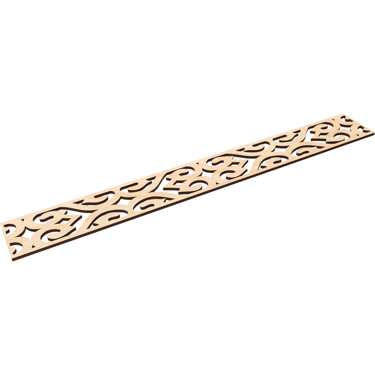 Ekena Millwork Keene Fretwork Flat Trim 6-in x 3.86-ft Birch Brown ...