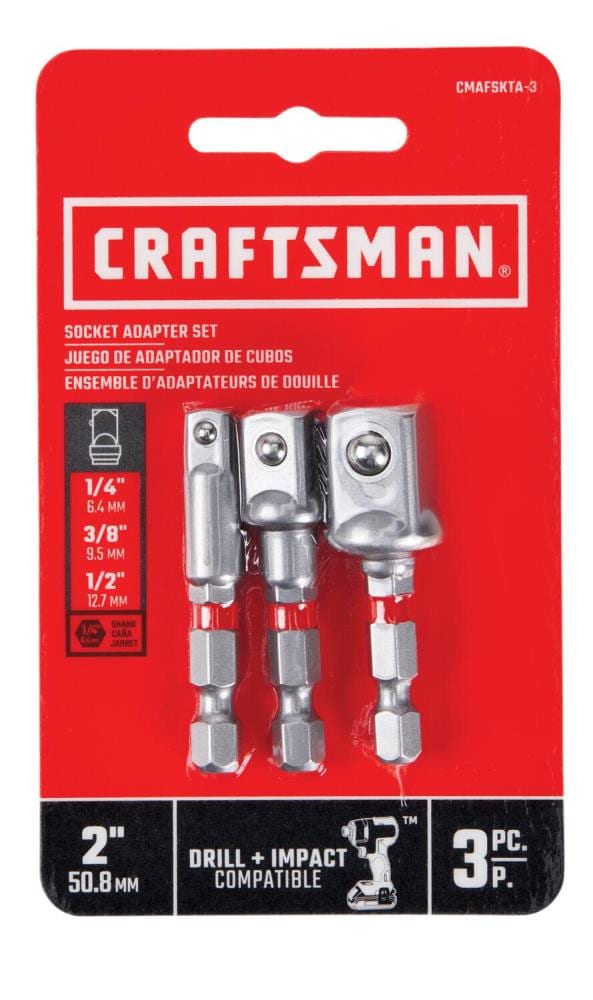 CRAFTSMAN 1/2-in to 3/8-in Standard Socket Adapter in the Socket Adapters  department at