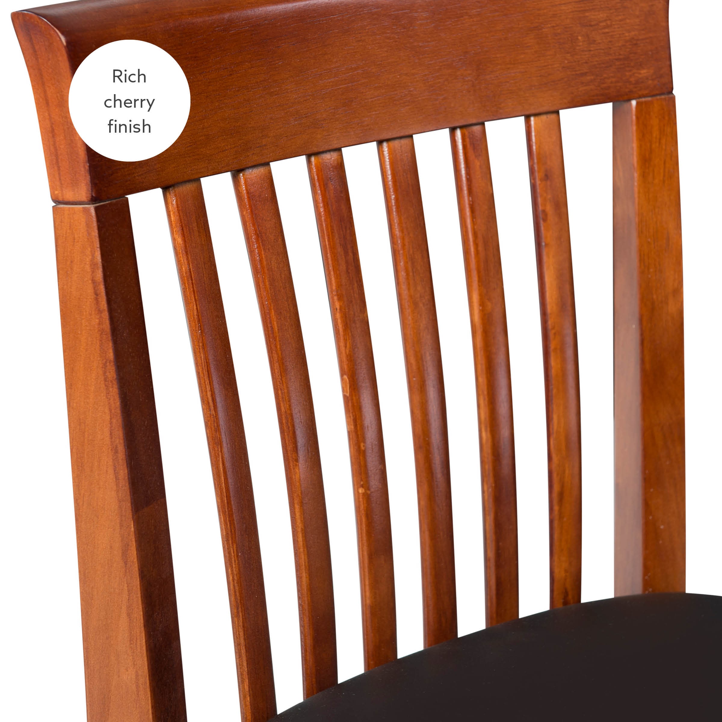 Classic Dark Cherry & Black Faux Leather 31" Craftsman Barstool