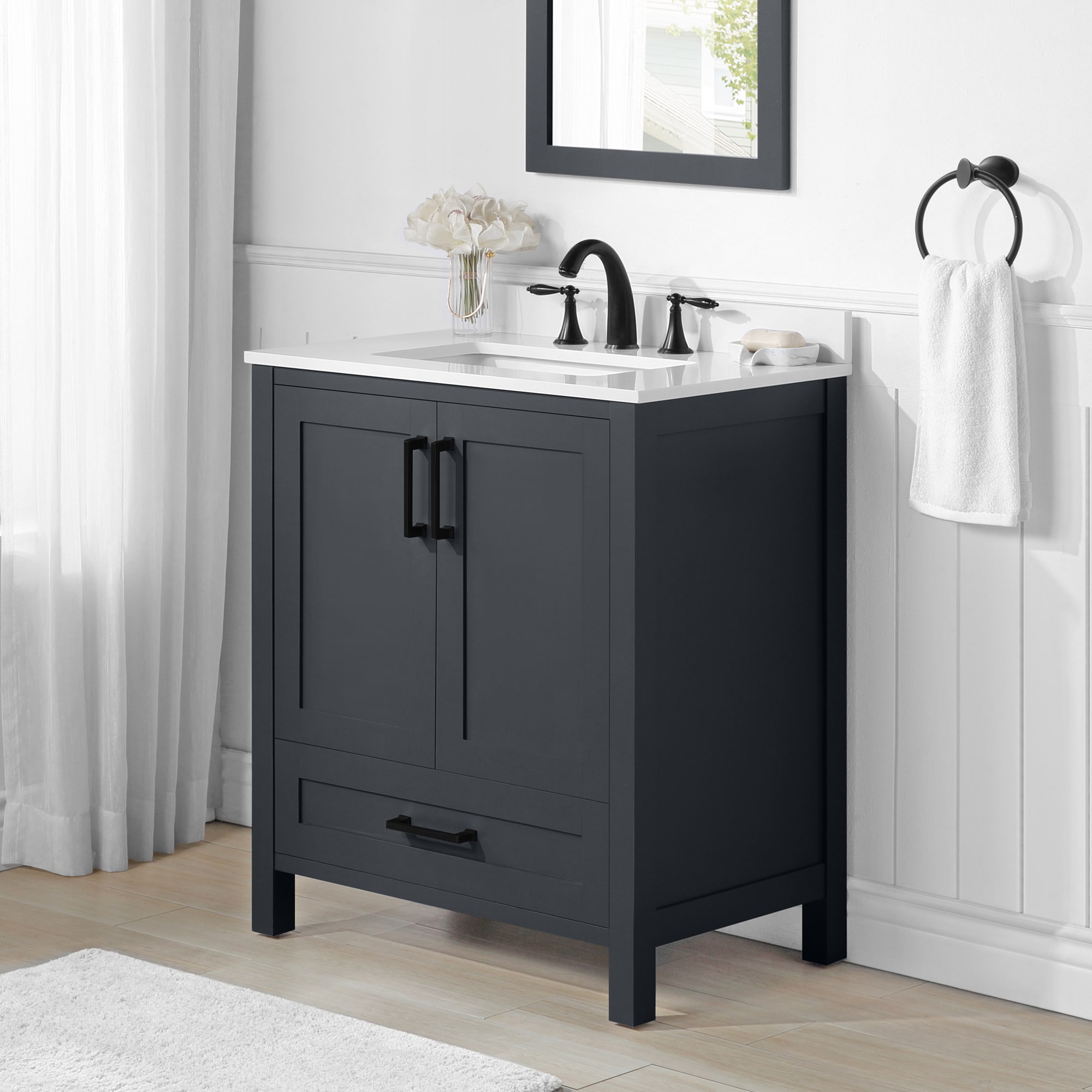 Lowes black store bathroom vanity