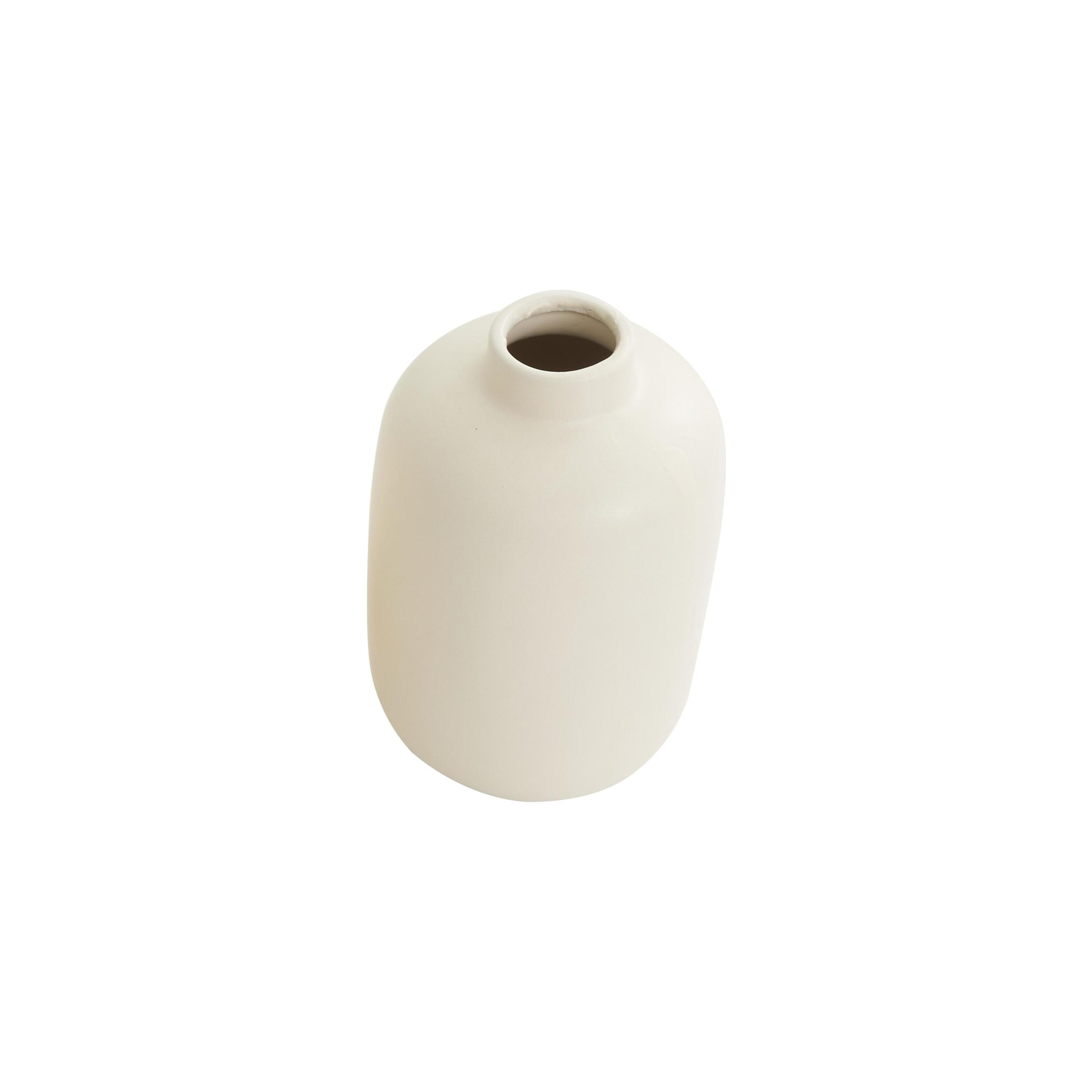 White Ceramic Cylinder Table Vase