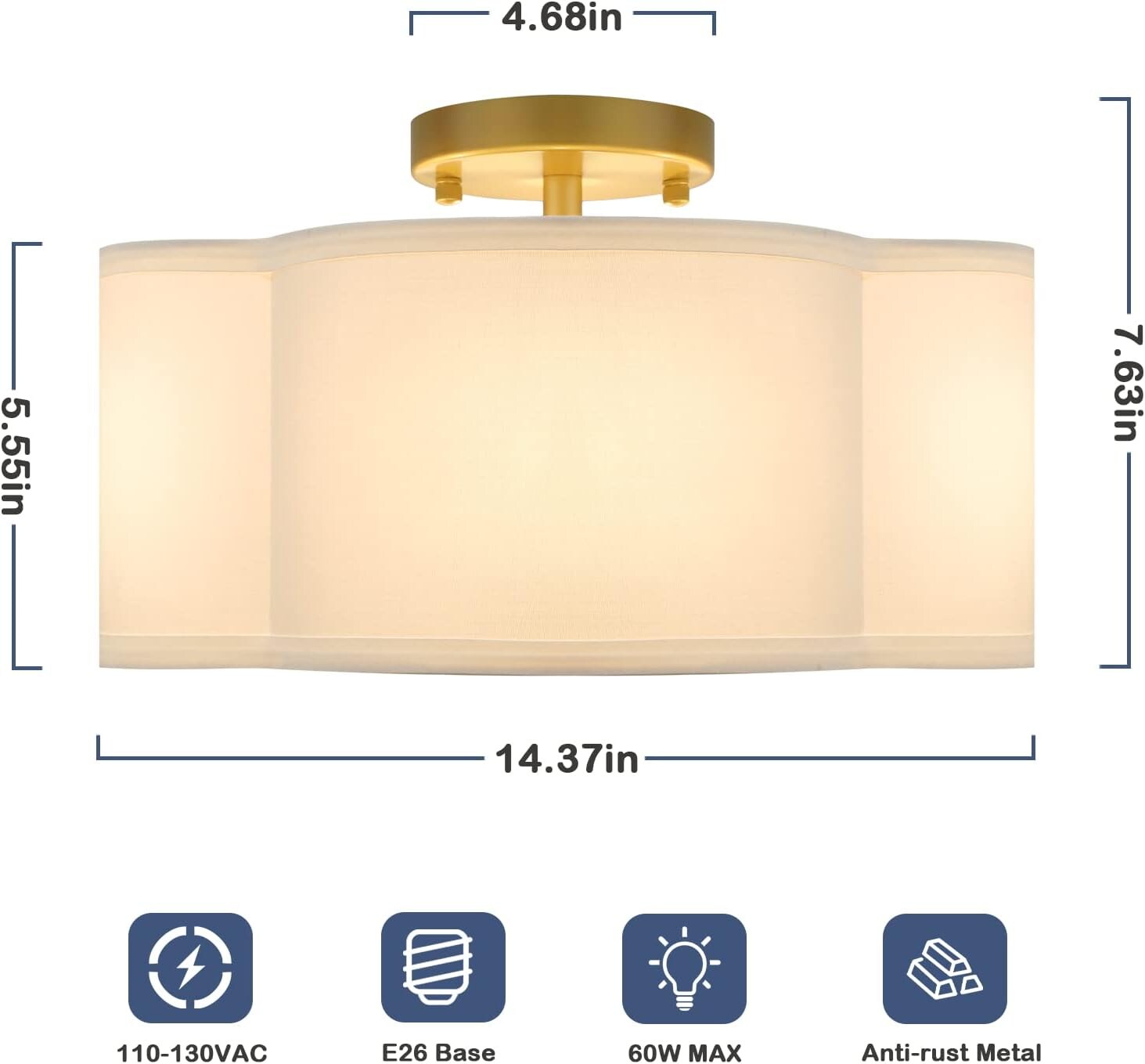 Nordic Hygge TJ-CL-PCA001-4-GD-1 flushmounts - View #3