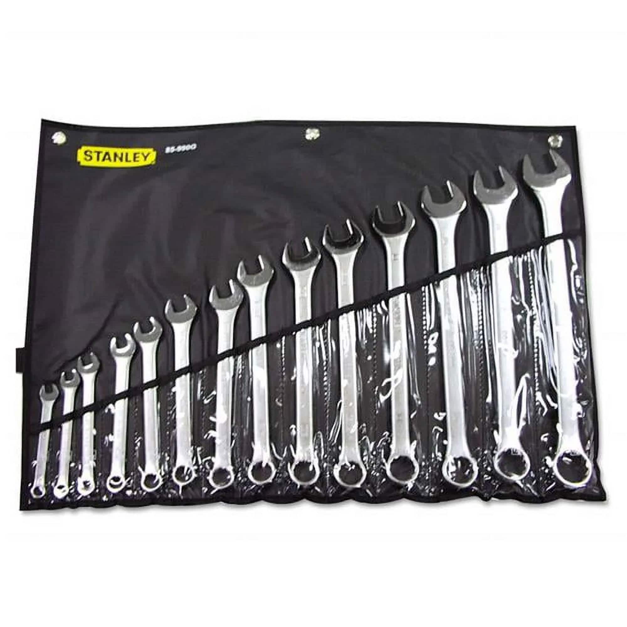 Master Mechanic 397574 14 Piece Alloy Steel SAE Long Pattern Combination Wrench Set with Nickel Chrome Plated Finish for Easy Installation