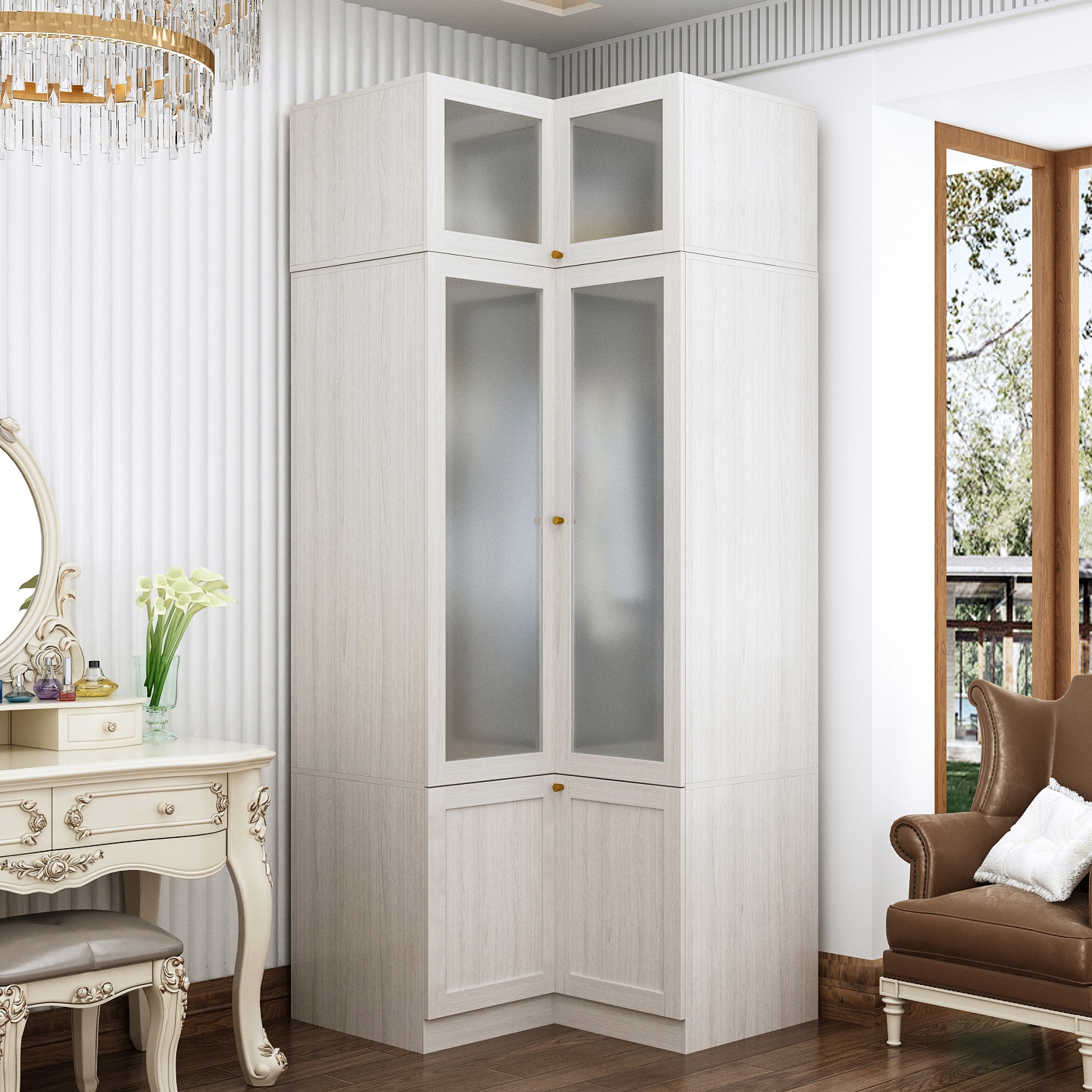 FUFU&GAGA JH0387+389 Gray Armoire