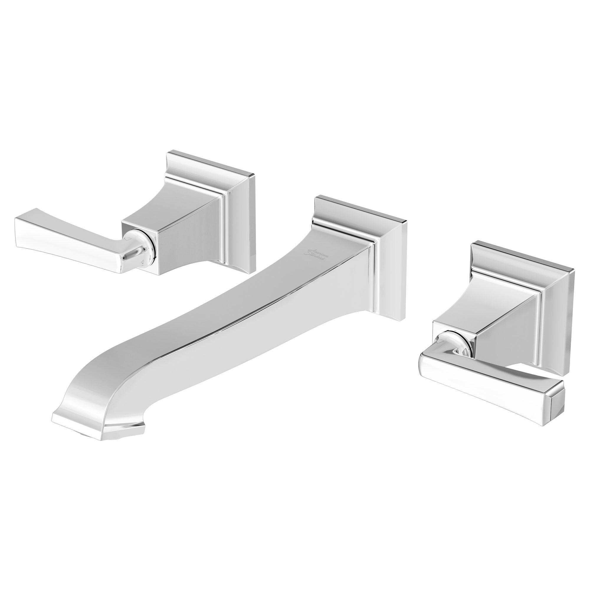 American Standard 7455451.002 Town Square S Polished Chrome Wall-mount 2-handle WaterSense Low-arc Residential Handle Bathroom Sink Faucet