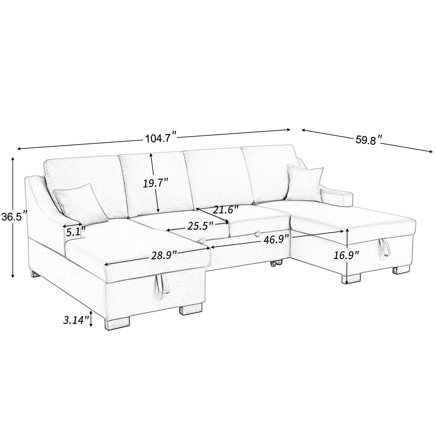 SINOFURN SYA370052BN Sofas-Loveseats - View #17