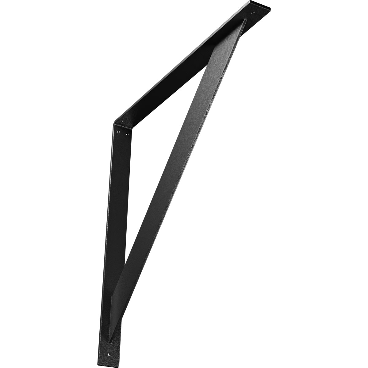 Ekena Millwork BKTM02X24X24TRHSV Traditional 24-in x 2-in x 24-in Gray Steel Countertop support bracket
