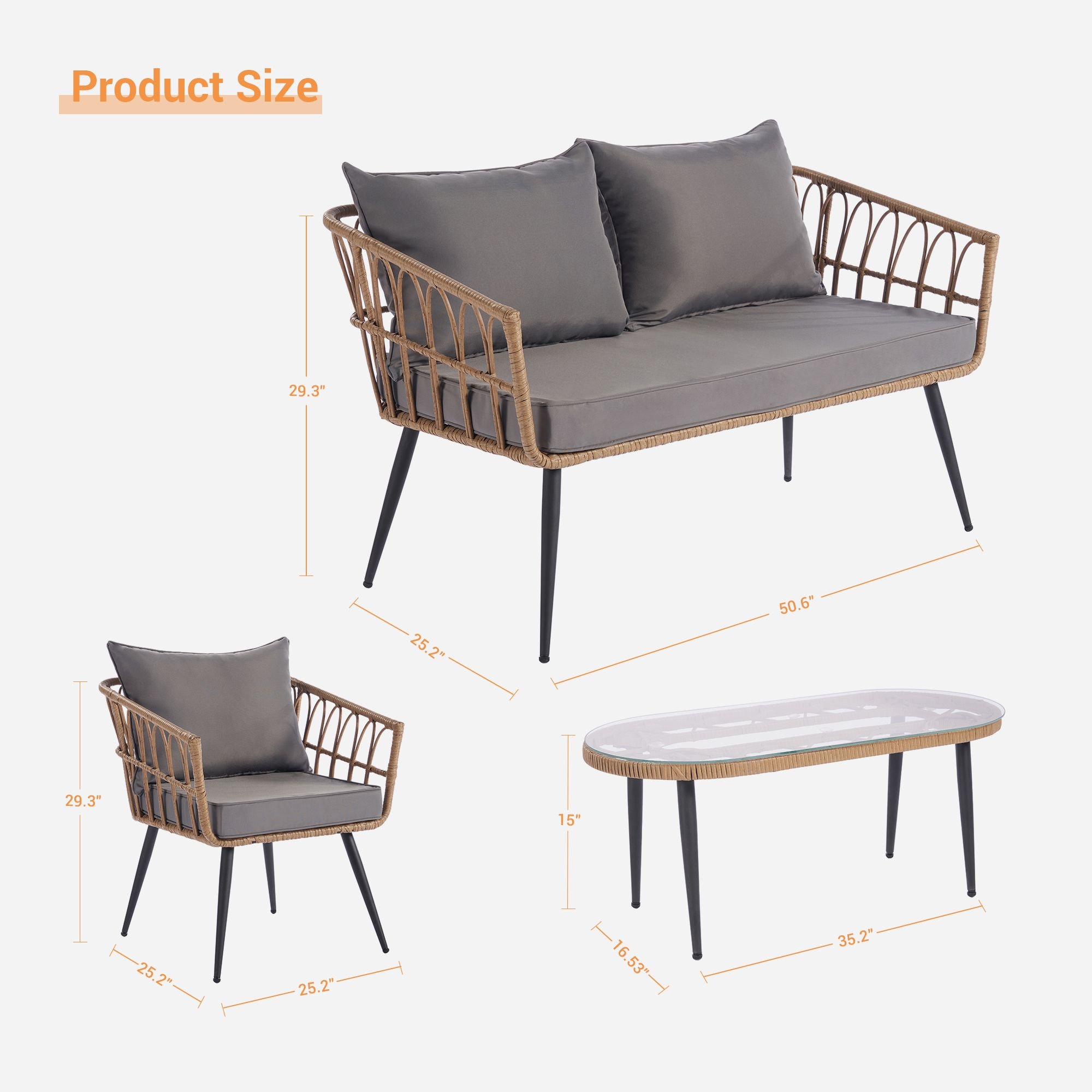 SANSTAR LRS-DS72LY Patio-Conversation-Sets - View #4