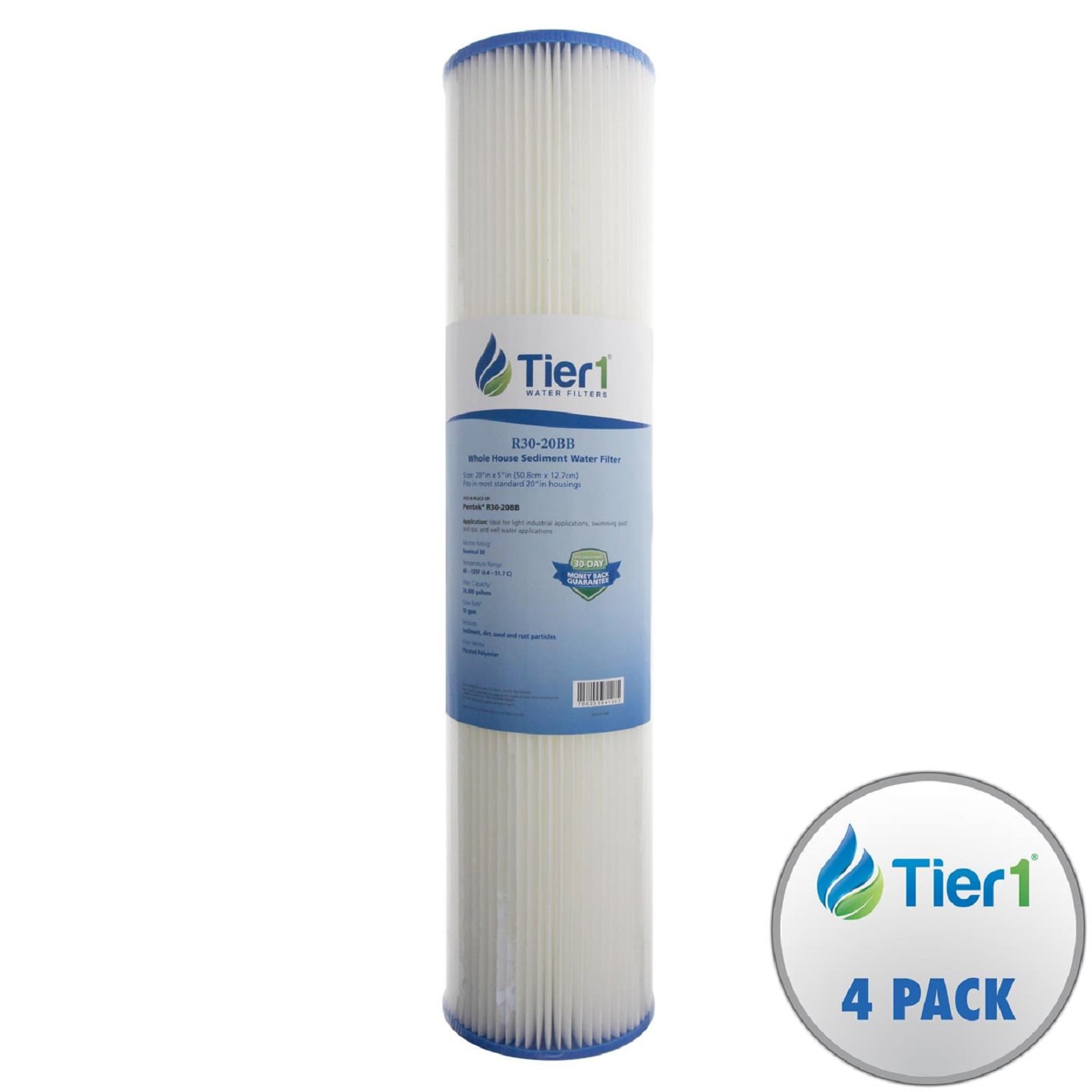 Tier1 R30-20BB Sediment and Particulate Whole House Replacement Filter ...