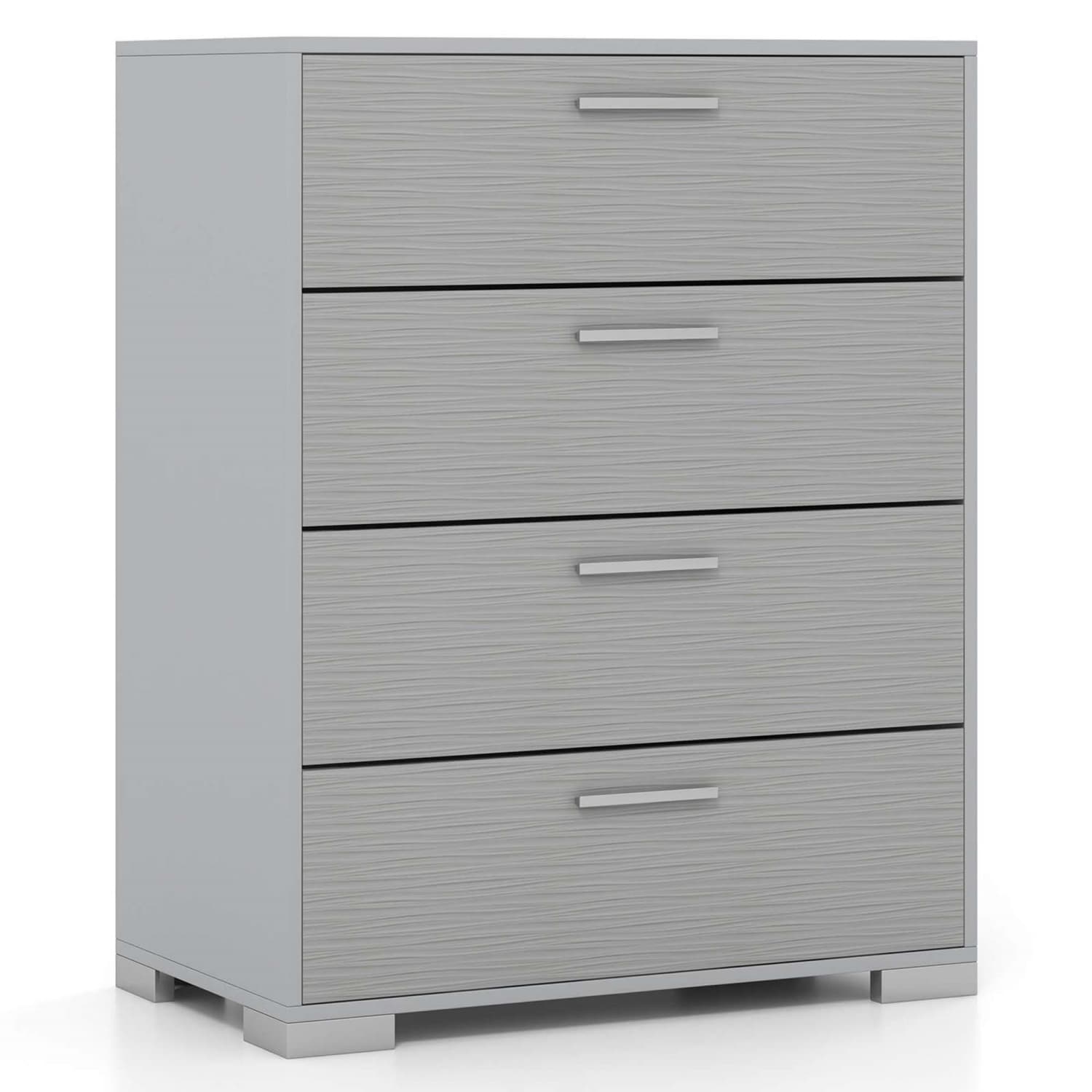 Costway  4 Drawer Storage Cabinet with Metal Legs and Handles Anti-Toppling Devices Gray