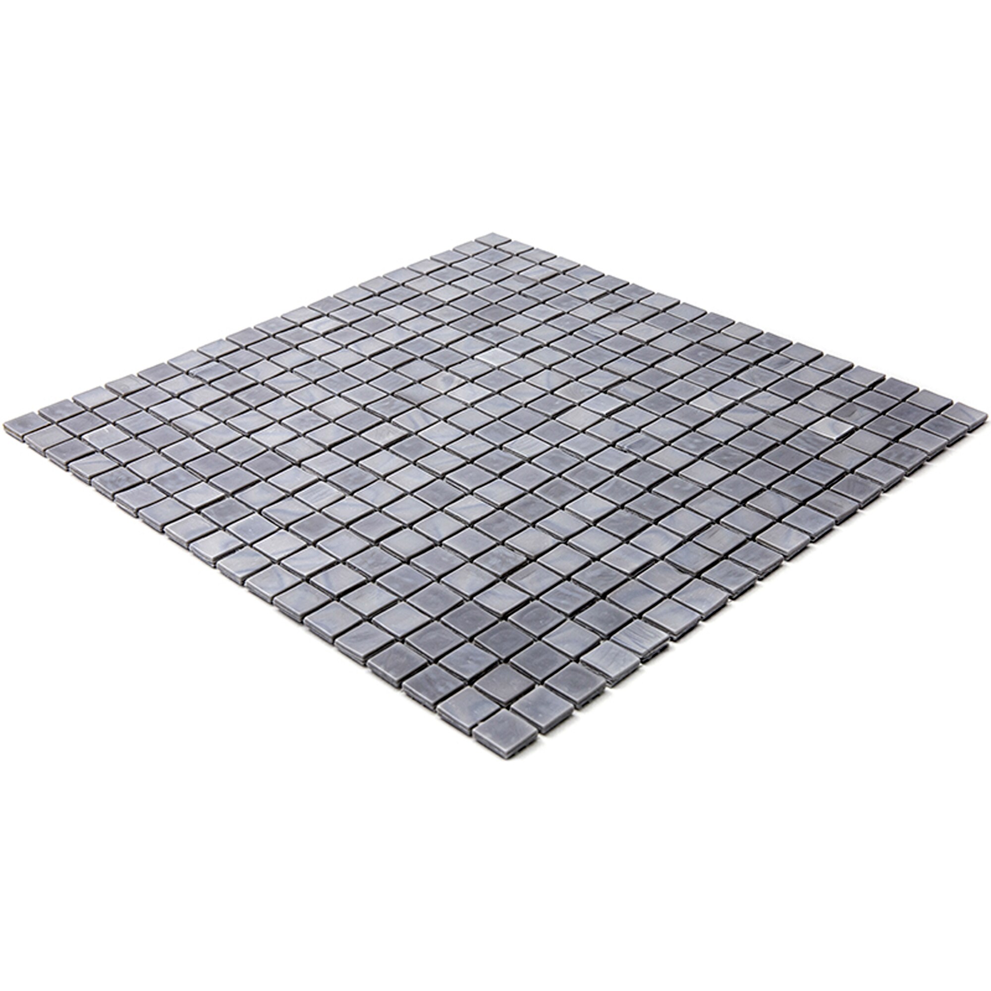 Metal Gray 11.6" x 11.6" Iridescent Glass Mosaic Tile
