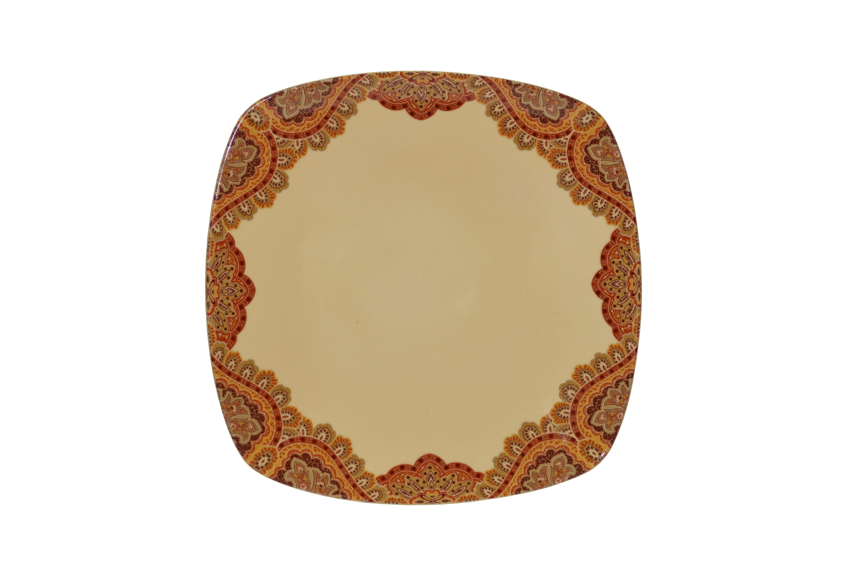 4-Piece Brown Twill Plate & China Storage