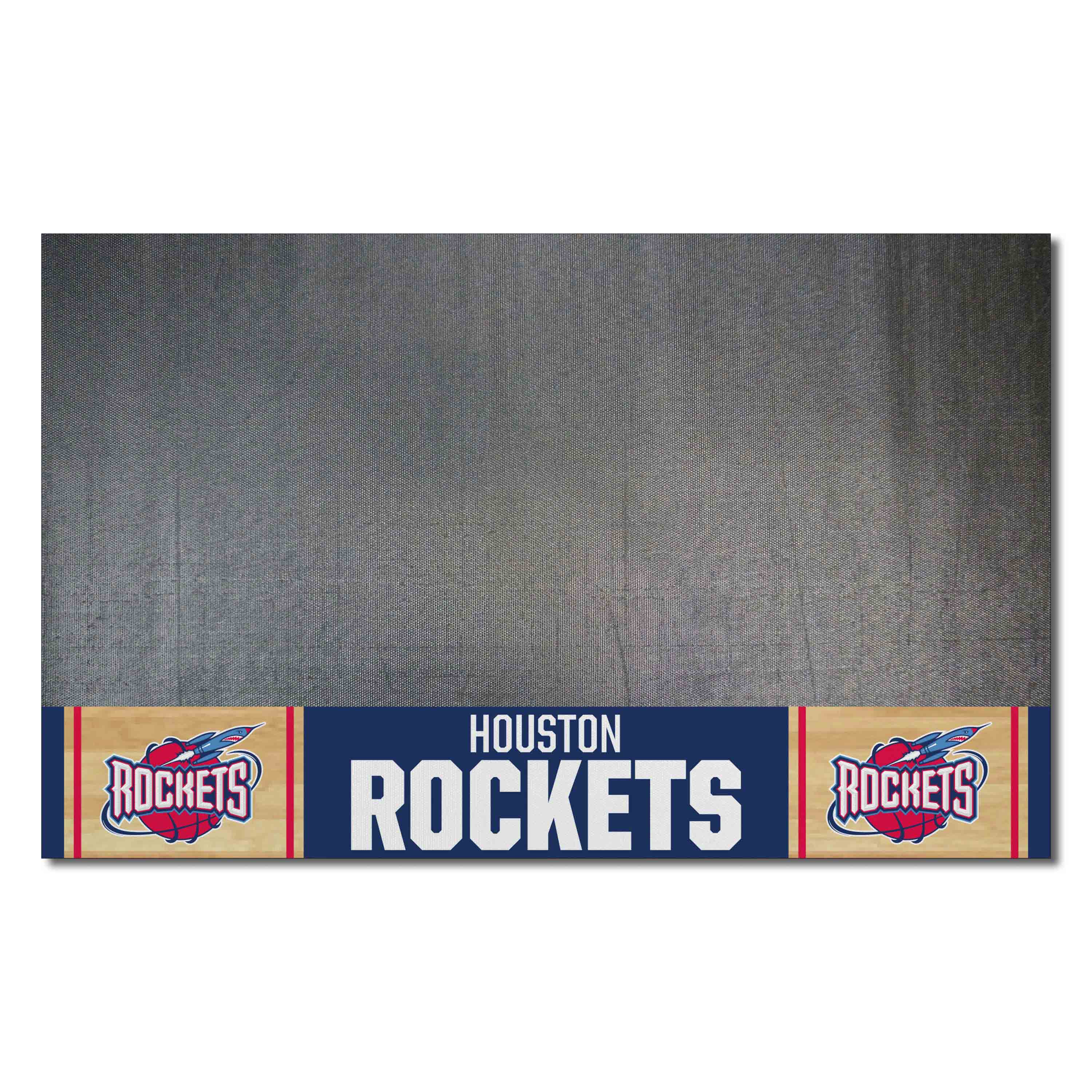 FANMATS 35300 Houston Rockets Black Vinyl Rectangular Grill Mat