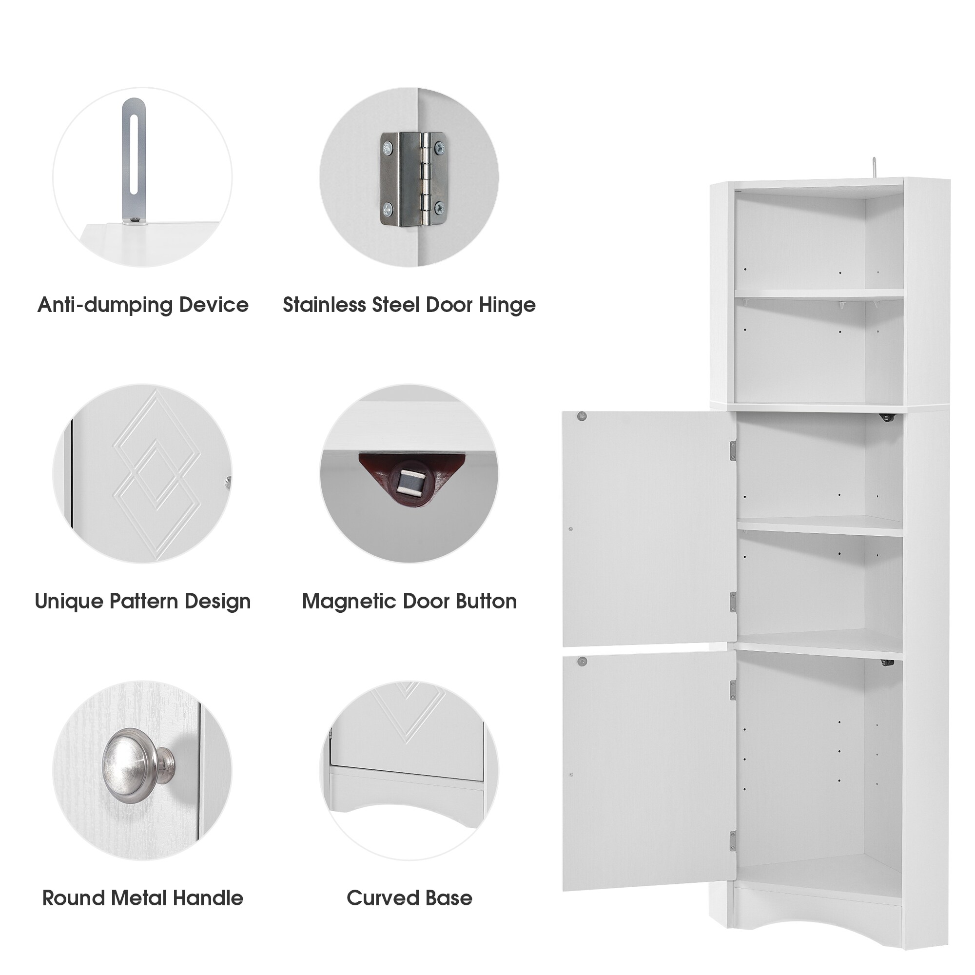 ModernLuxe L3P-WF293800AAK Bathroom-Wall-Cabinets - View #3