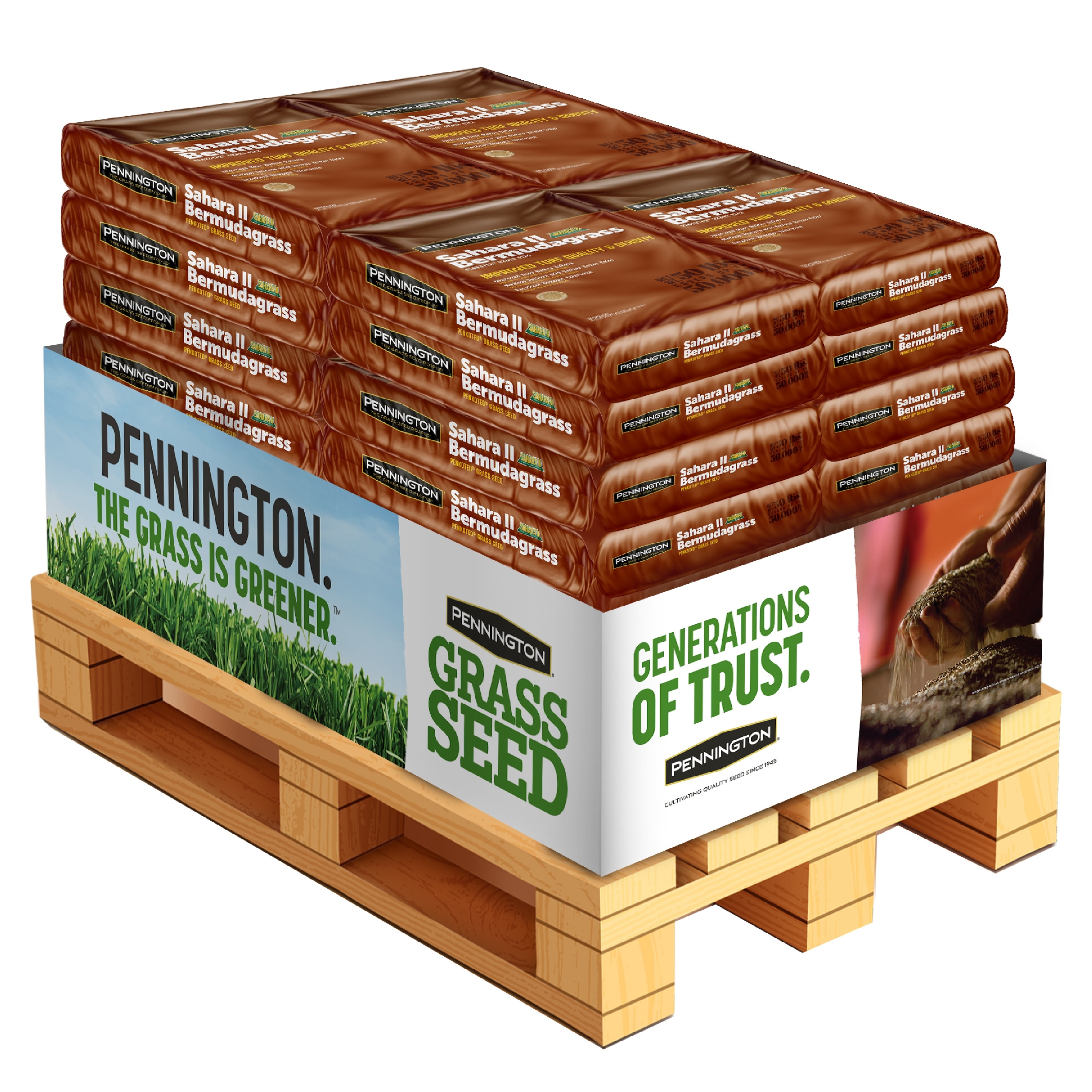Pennington 100551770 Bermuda Sahara Pallet 40 -Pack 50-lb Bermuda Grass Seed Pallet