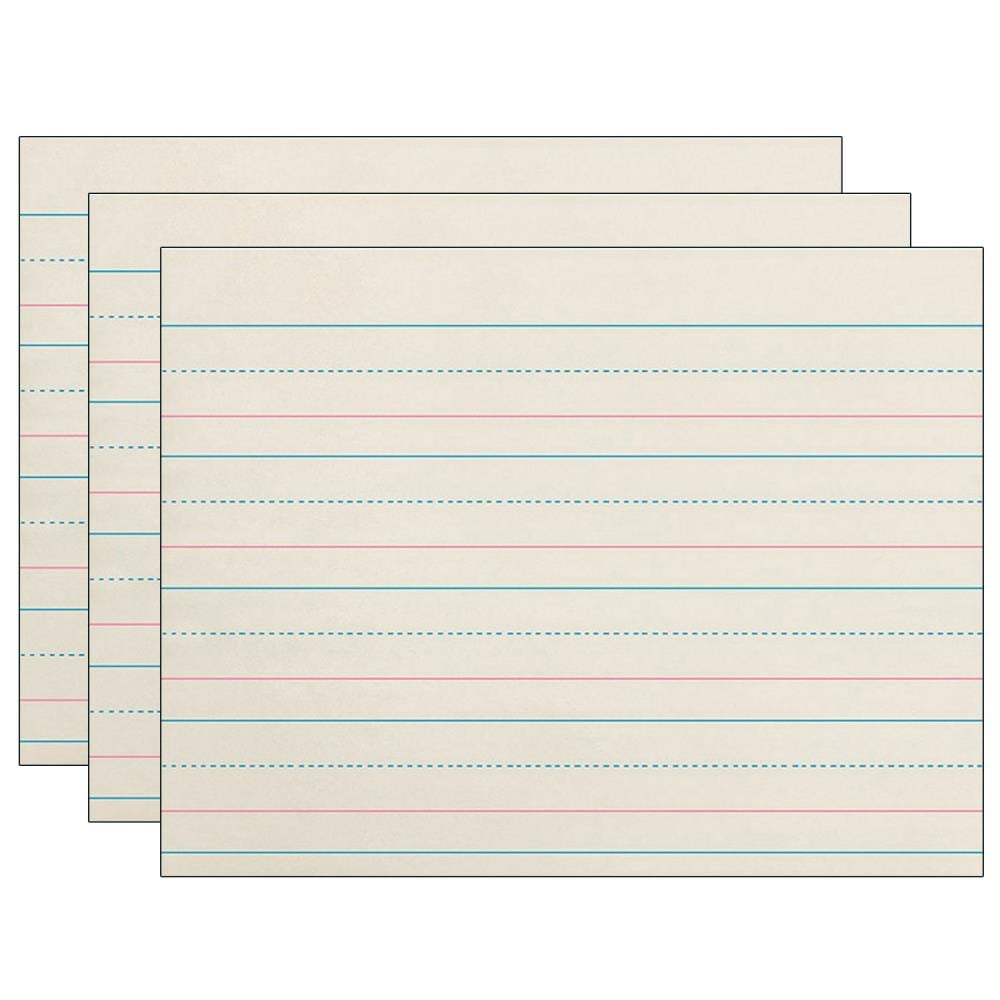 Zaner-Bloser PACZP2610-3 Newsprint Handwriting Paper, Dotted Midline, Grades Pre-K and K, Ruled Long, 10.5 x 8 -in, 500 Sheets Per Pack, 3 Packs
