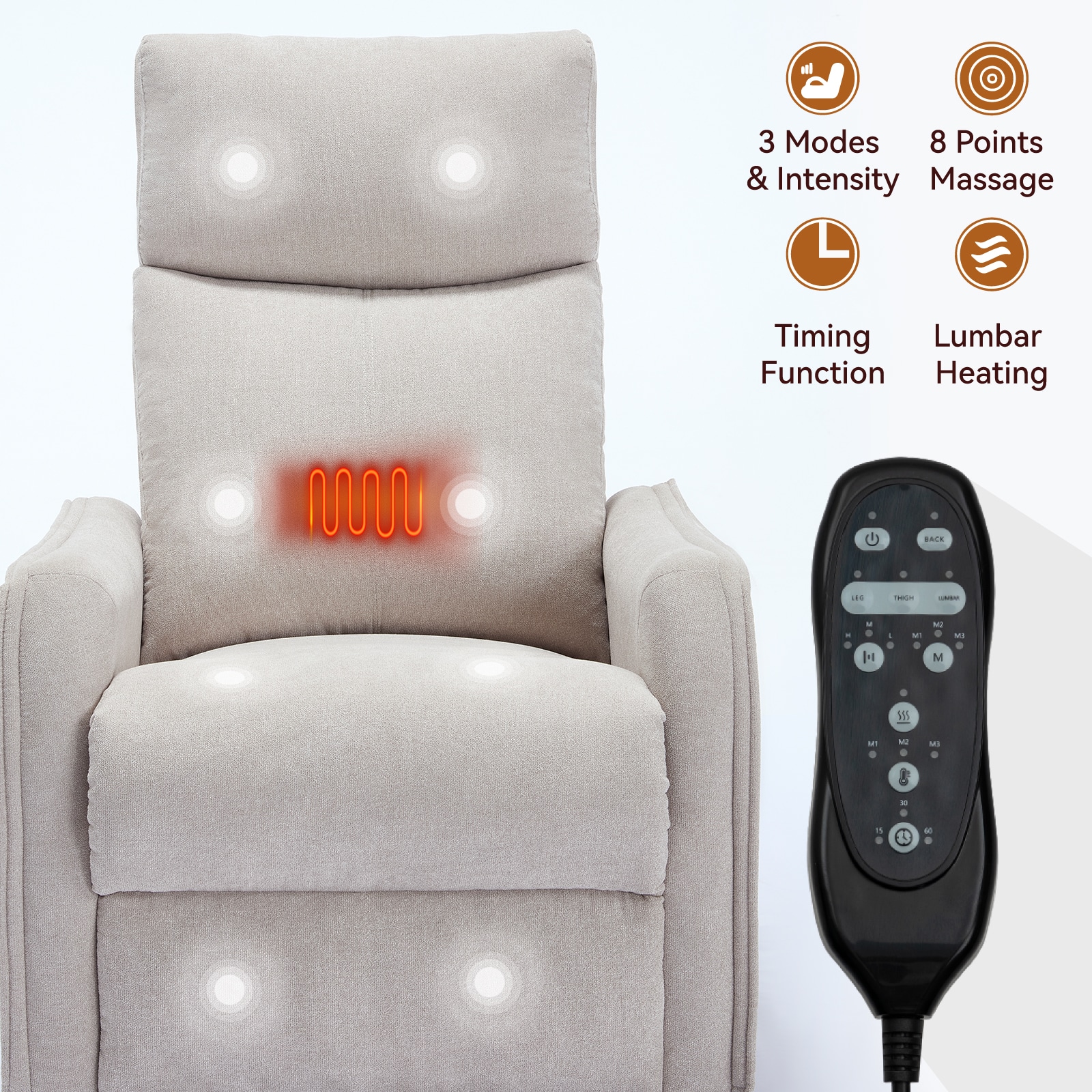 Clihome CL-SXAF81232S-GY recliners - View #6