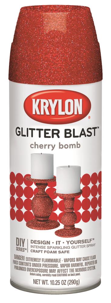 Krylon Glitter Aerosol Spray 4oz-Resplendent Red