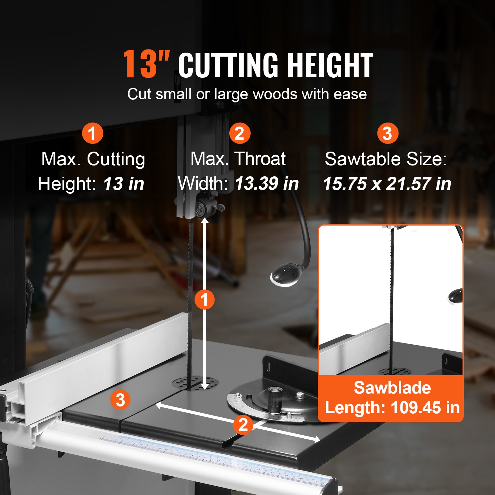 VEVOR MCQGDJL1415HPTM7WV1 Band-Saws - View #4
