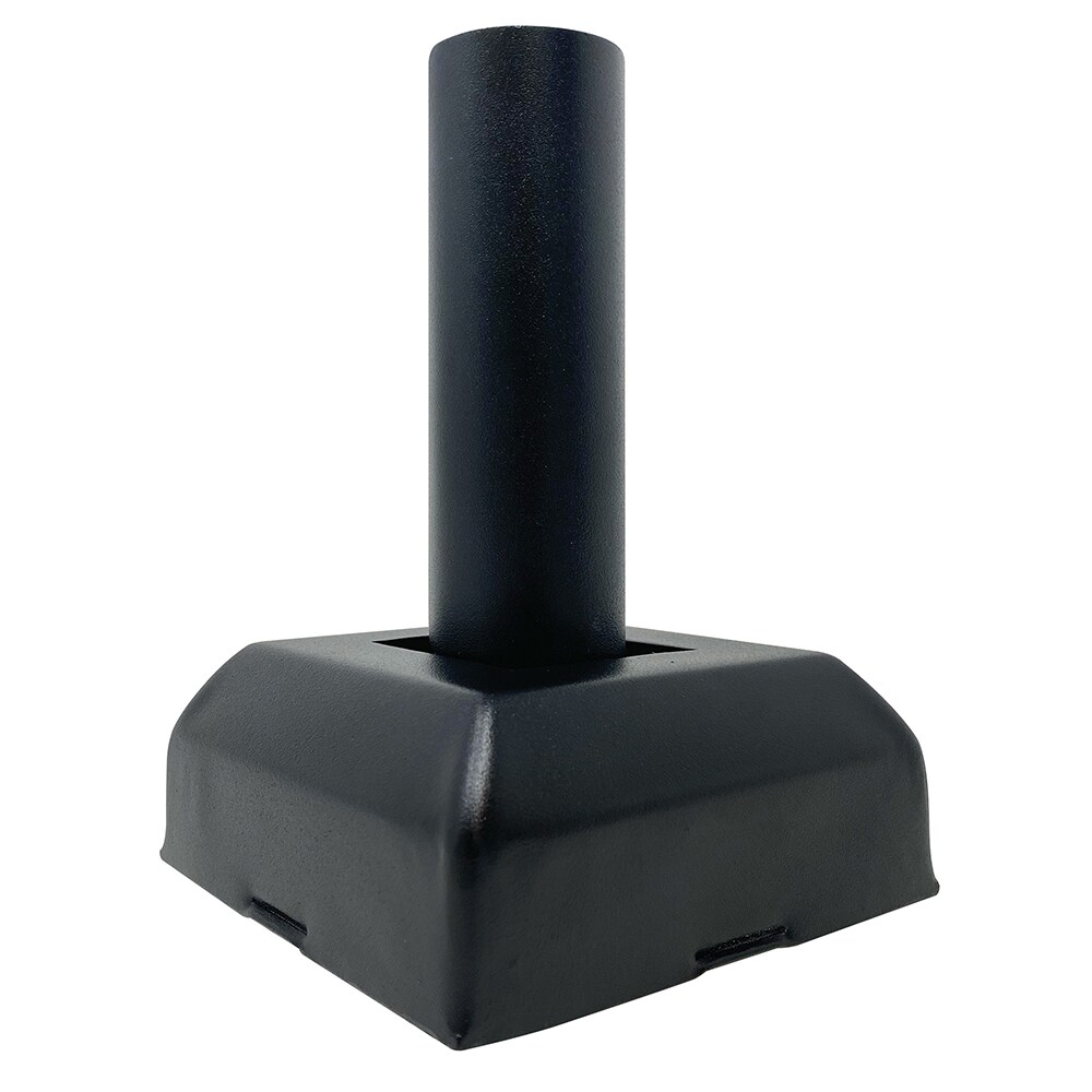 Nuvo Iron Legacy Collection 8-in Black Powder Coated Galvanized steel Post support For Metal Fence
