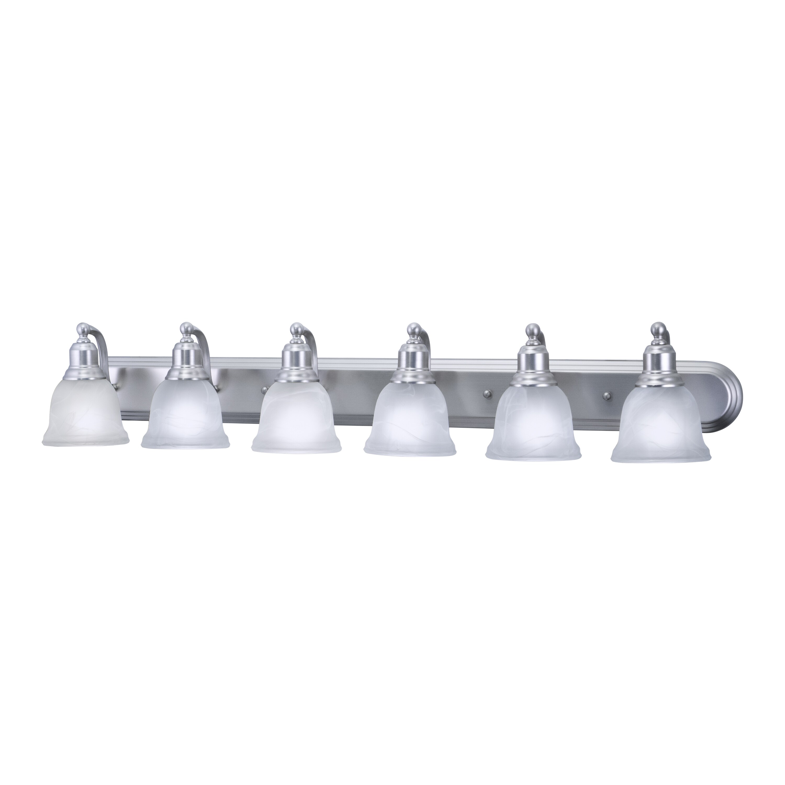 Cascadia Lasalle 48-in 6 -Light Brushed Nickel Transitional Vanity light