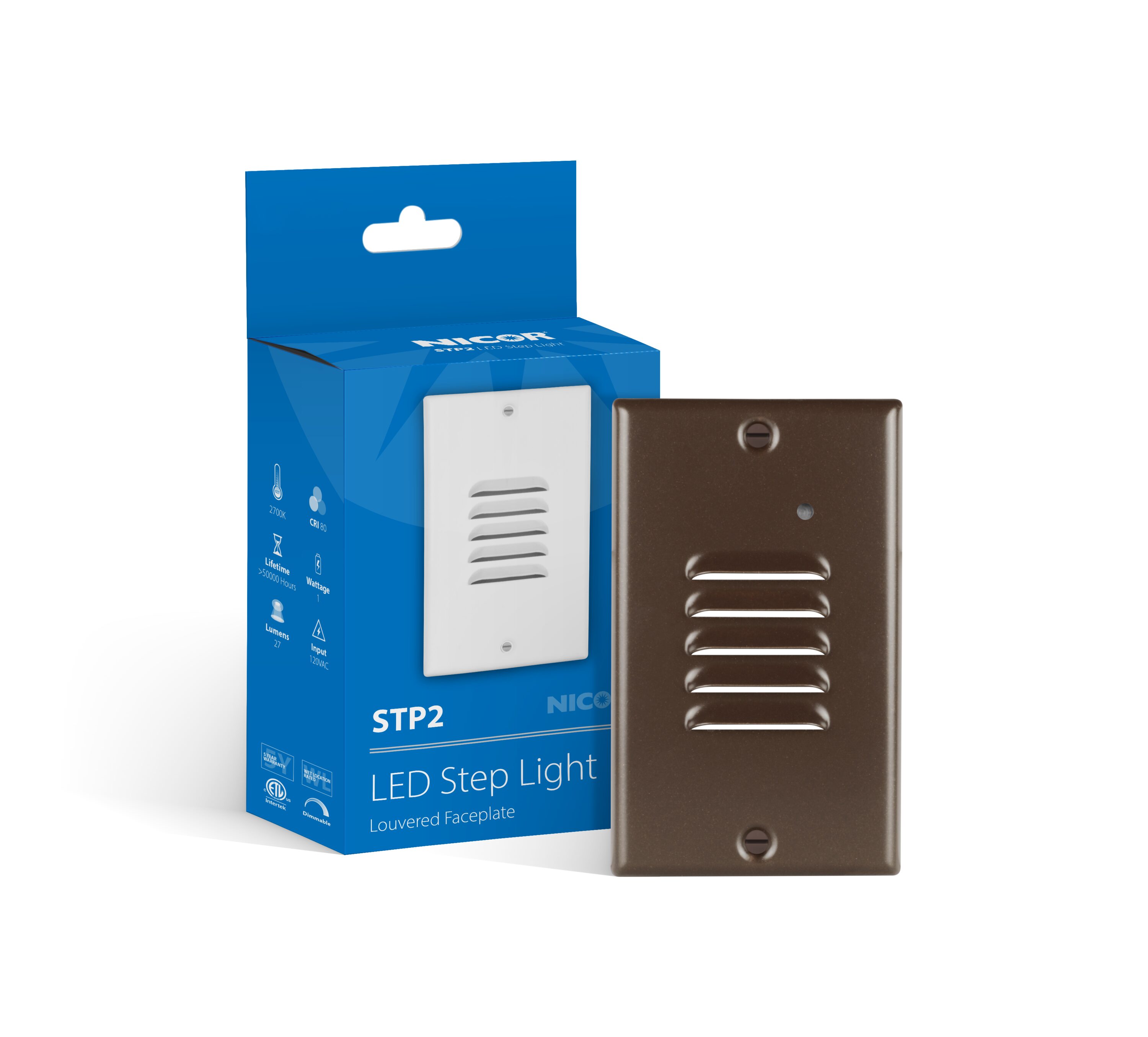 Nicor Lighting STP2L120VOBPC STP2 27 -Lumens 1.5 -Watt Oil-Rubbed Bronze Line voltage Hardwired LED Outdoor Path Light ( 2700-K )