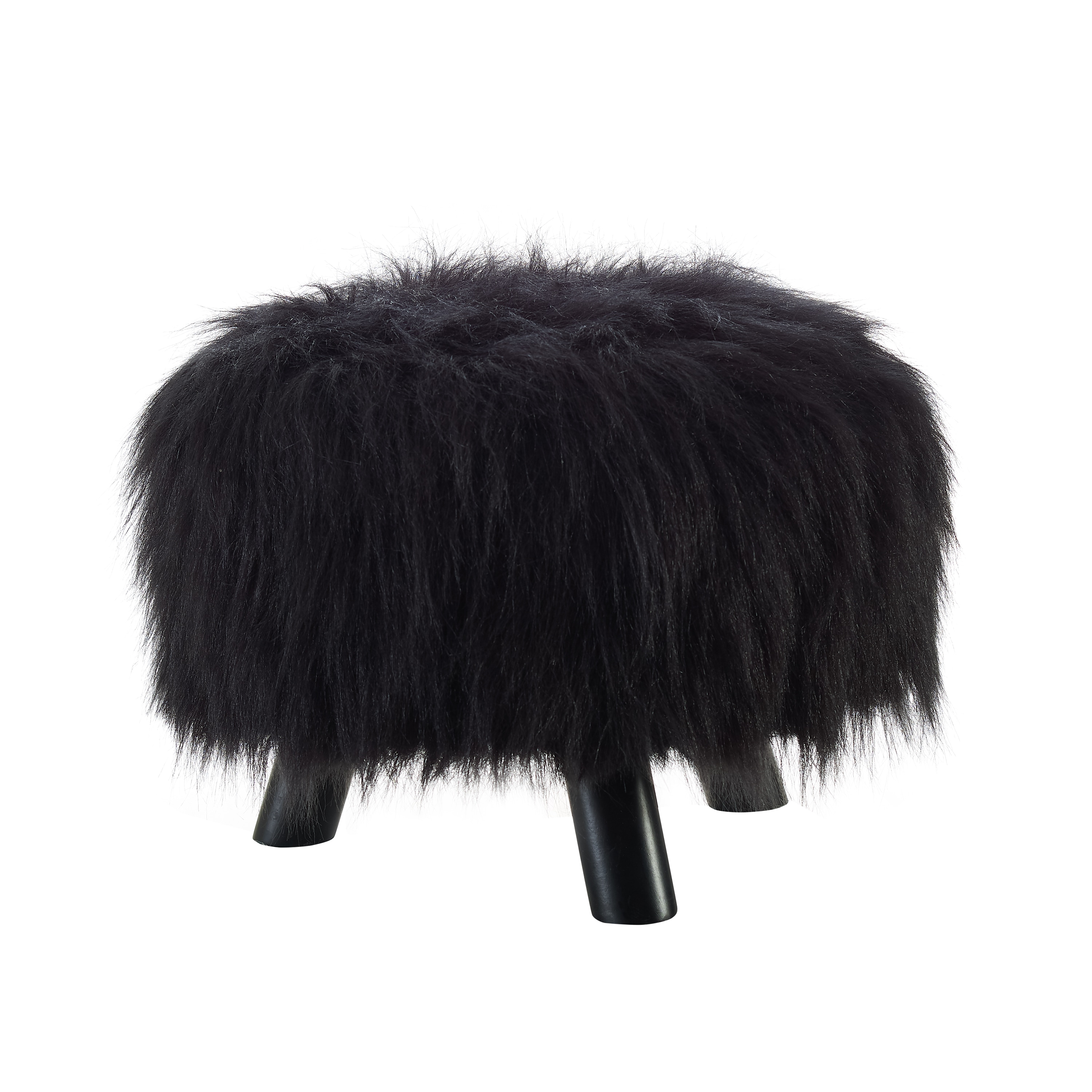 Faux fur counter online stool