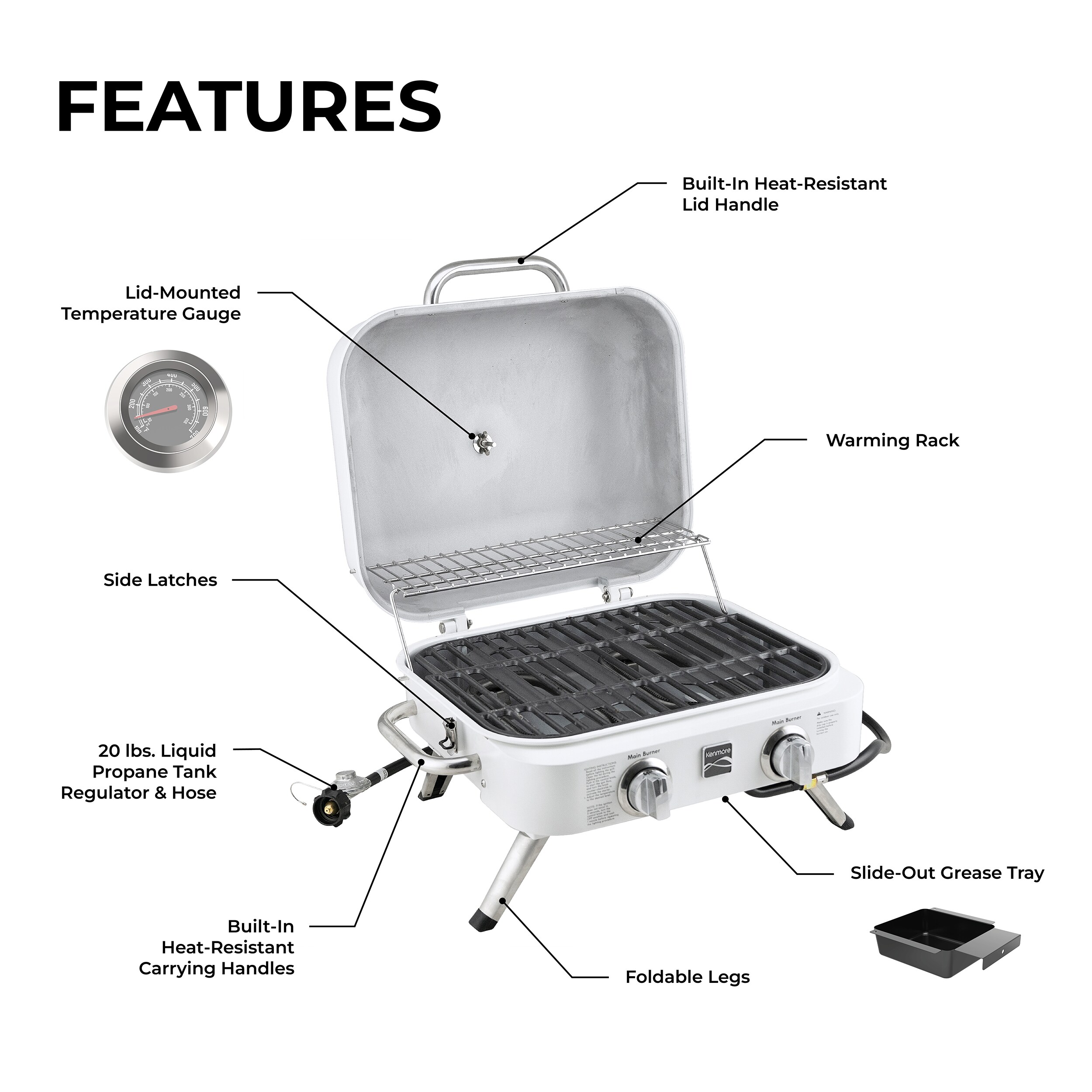 Kenmore KT-R40003-PE Tabletop-Grills - View #3