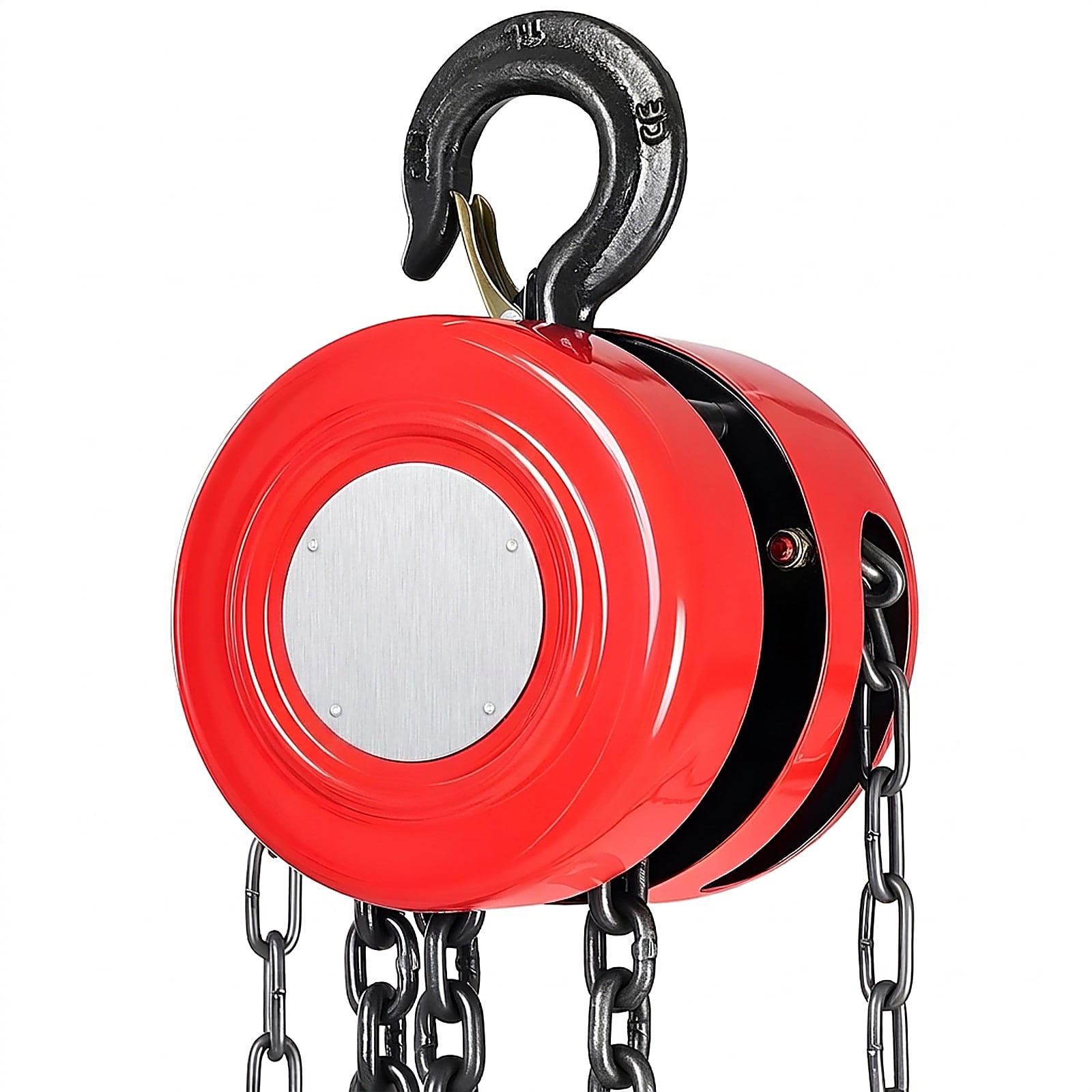 GIVIMO 1-Ton 2200-lb Hand Chain Hoist with G70 Galvanized Chain 20-ft Lift Heavy-Duty Manual Chain Block in Red