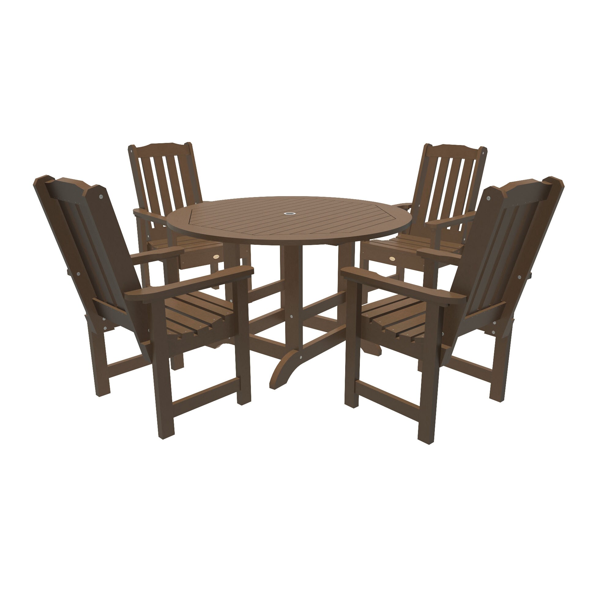 The Lehigh Collection 5-Piece Brown Patio Dining Set Stainless Steel | - highwood AD-DNL48-ACE