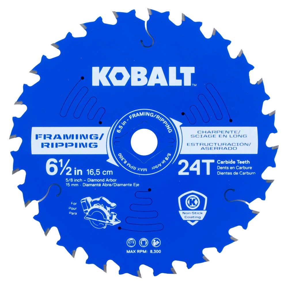 Kobalt WGPB06024X 6-1/2-in 24-Tooth Rough Finish Carbide