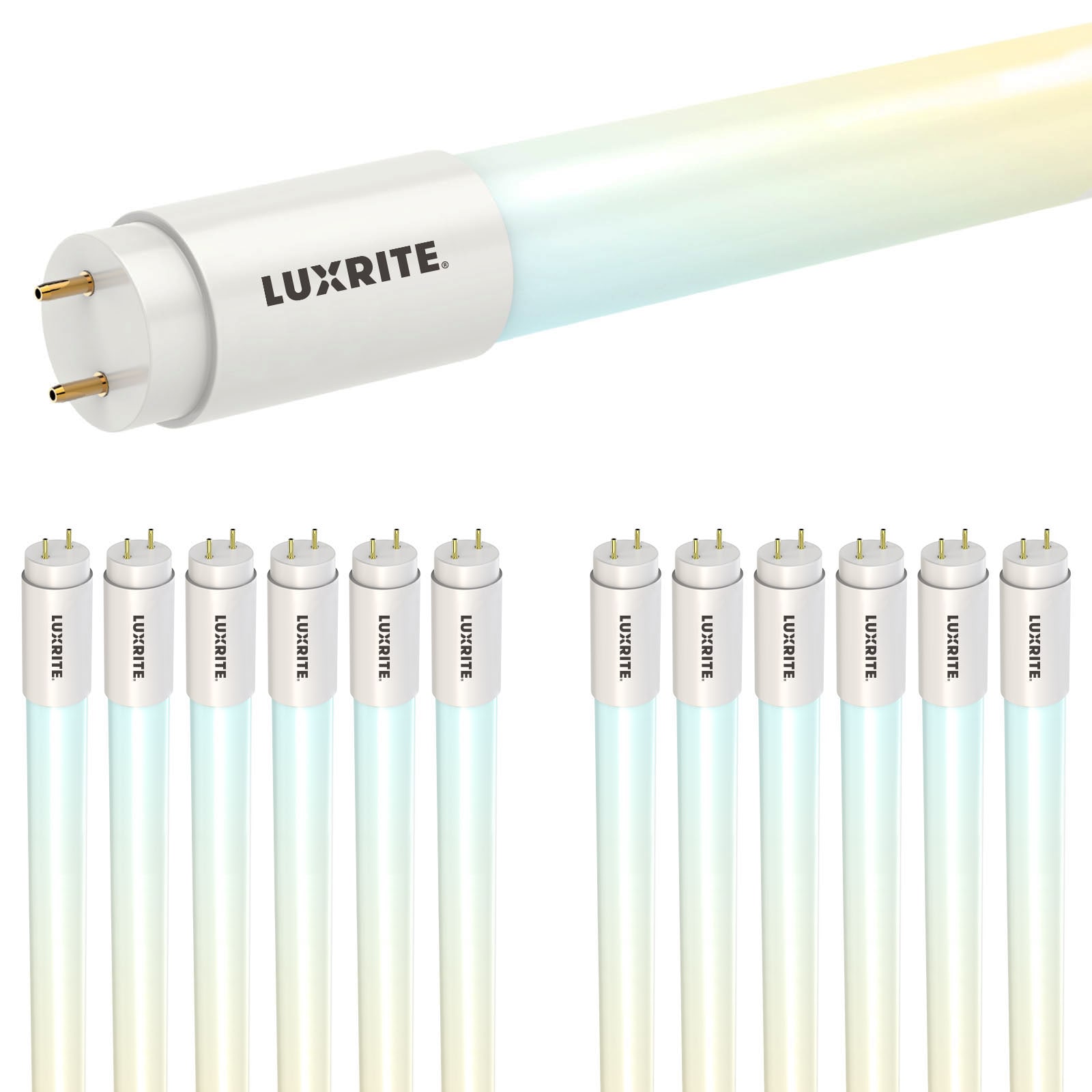 Luxrite T8 LED Bulbs 36 -Watt EQ T8 Tunable white Medium bi-pin base G13 Dimmable LED Tube Light Bulb