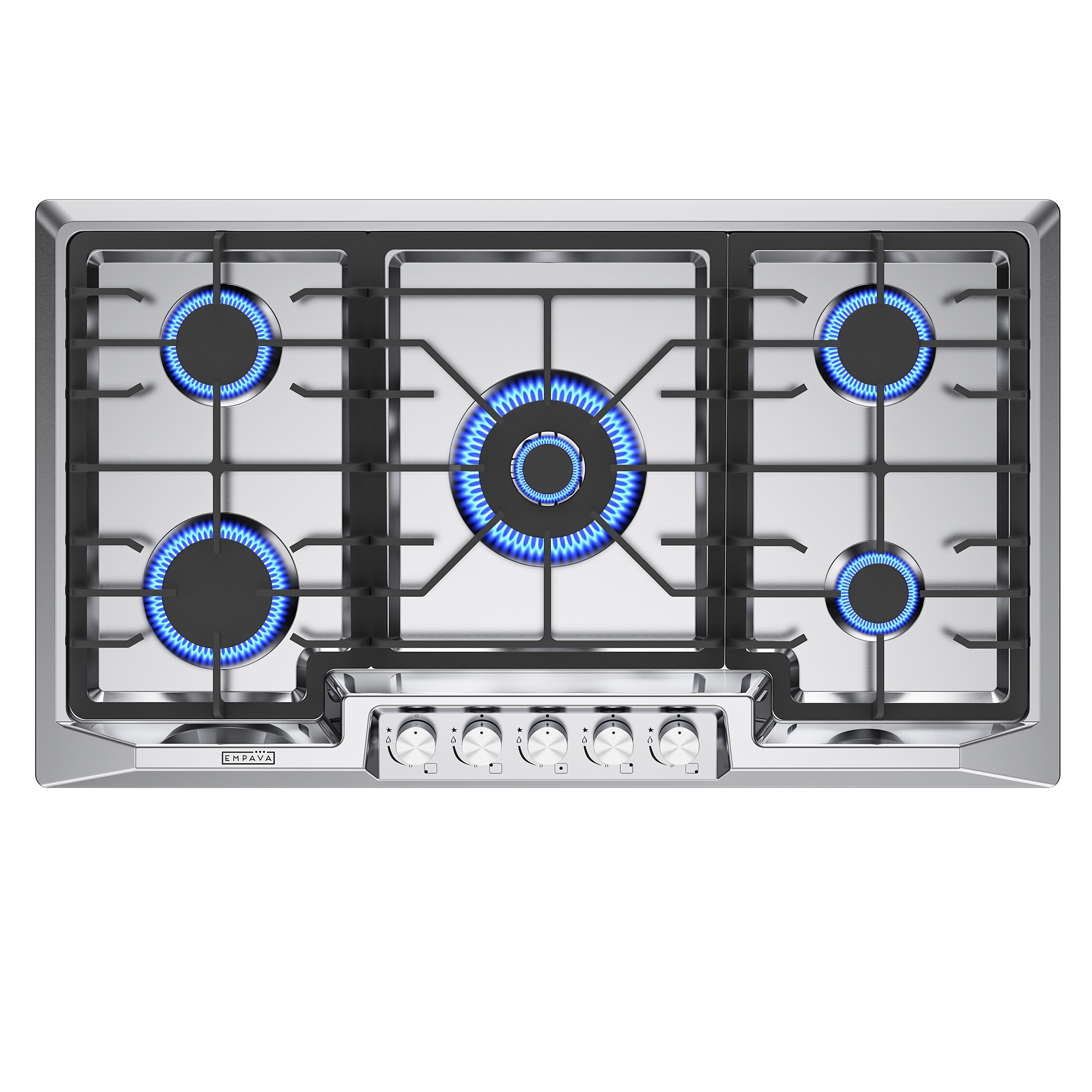 36-in 5 Burners Stainless Steel Gas Cooktop | - Empava EMP-36GC23