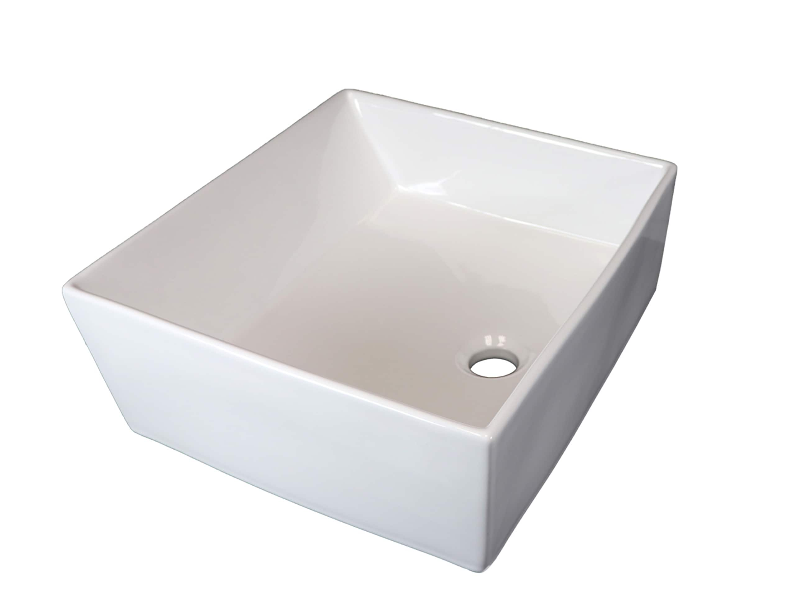 allen + roth White Drop-In Rectangular Traditional Bathroom Sink (21.26-in  x 18.5-in) at