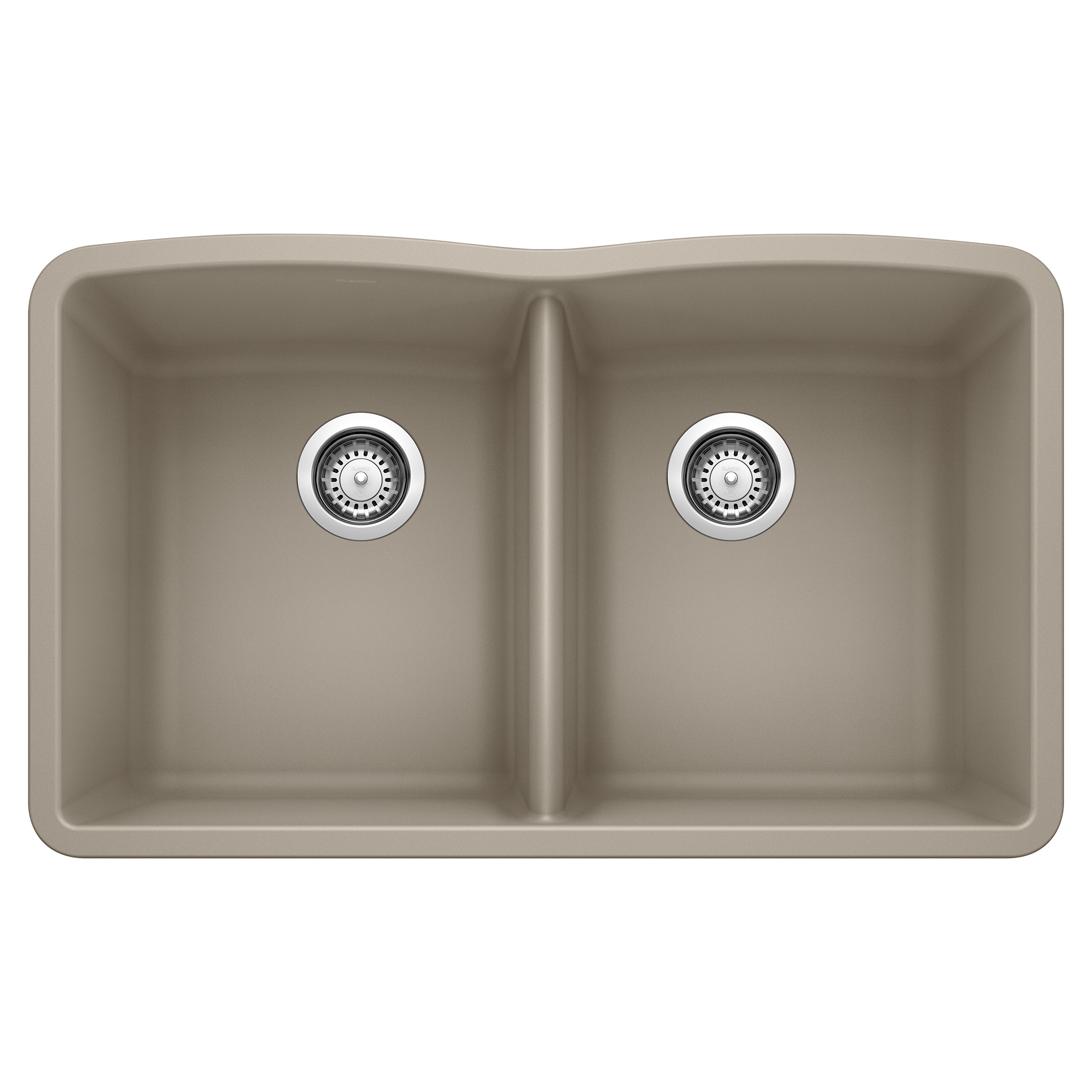 BLANCO 441286 Diamond Silgranit Undermount 32-Inches x 19.36-Inches Truffle Granite Double equal bowl Kitchen Sink