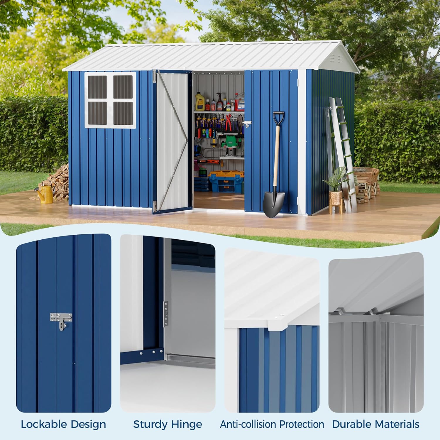 Garvee LMY-PPG-3438JHPL Metal-Storage-Buildings-Sheds - View #6