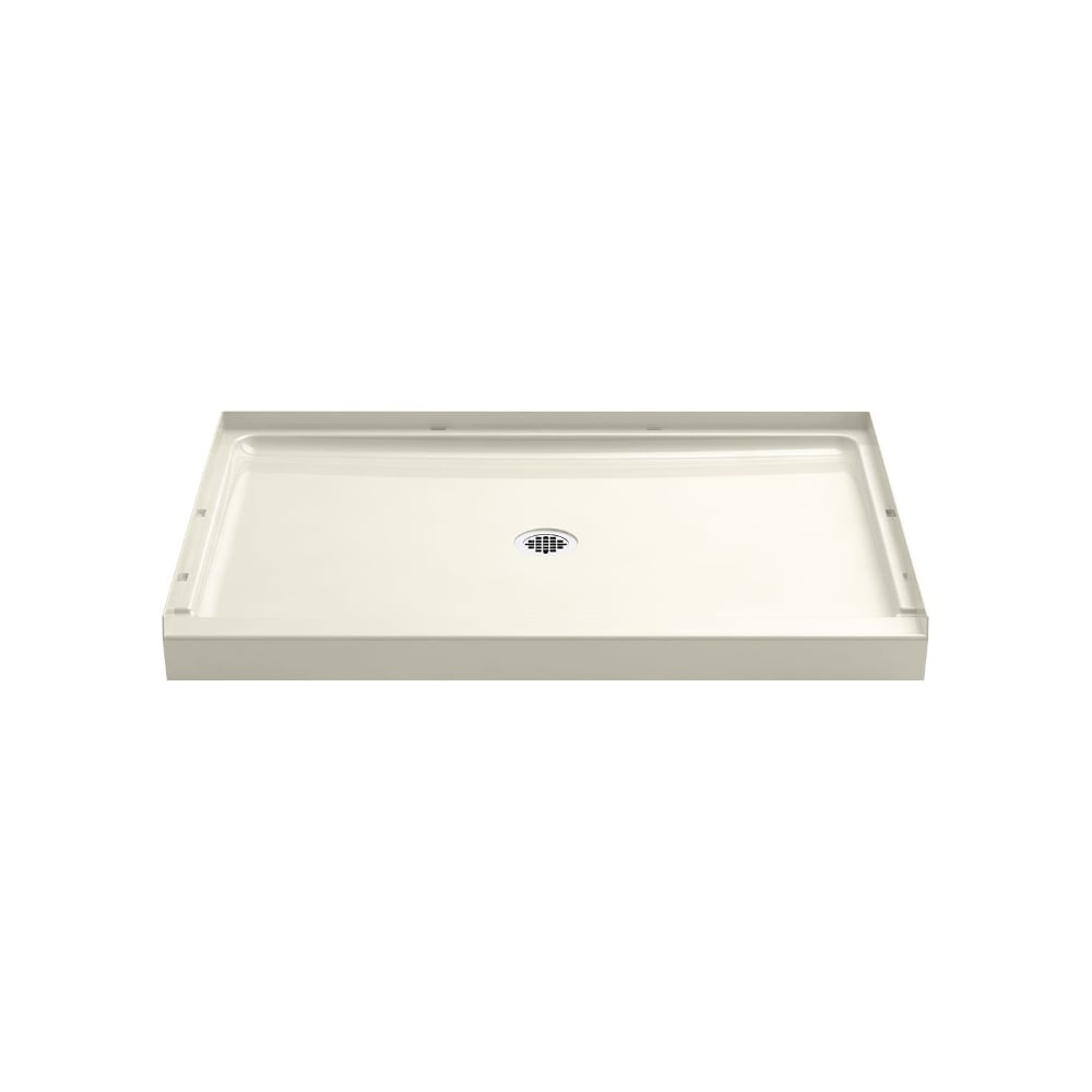 Sterling 72321100-96 Guard+ 48-in W x 34-in L x 3.13-in H Biscuit Single Threshold Rectangle Shower Pan Base (Center Drain)