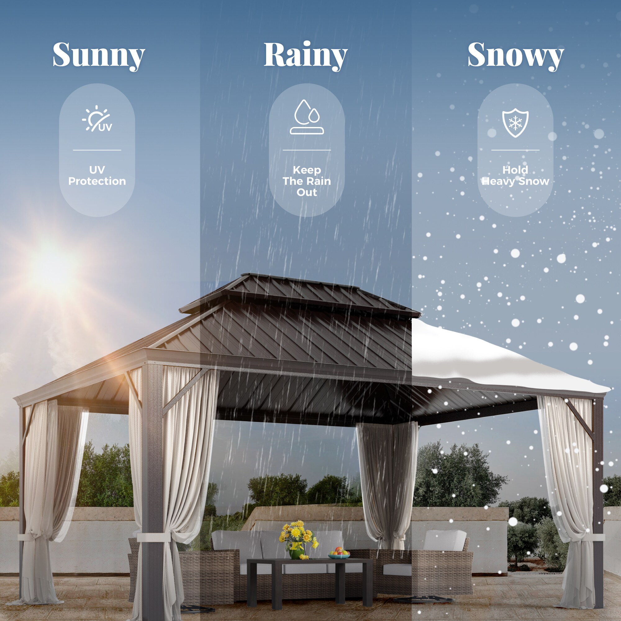 Sunshine Valley GA225-1216 Wood-Resin-Gazebos - View #6