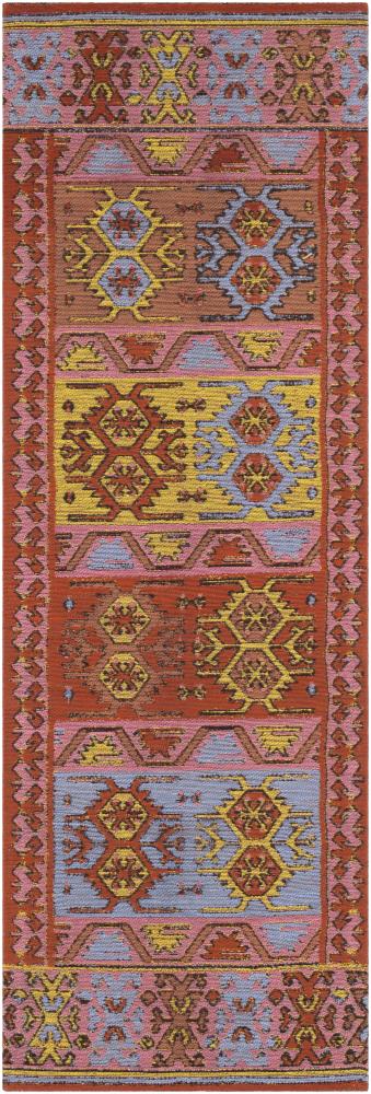 Surya SAJ1075-268 Sajal 2 x 8 (ft) Woven Synthetic Burnt Orange Rectangular Indoor/Outdoor Line dry only Runner rug