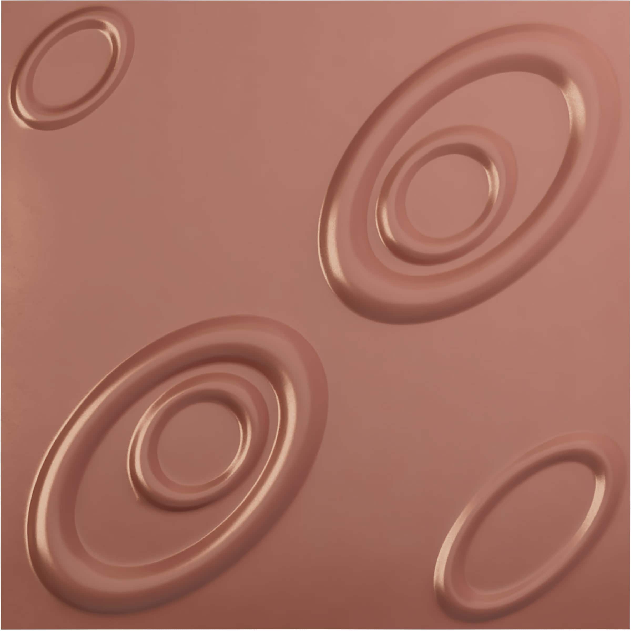Ekena Millwork WP20X20MAFCP-CASE-12 19-5/8-in x 19-5/8-in Embossed Paintable/Stainable Pink PVC Wall Panel ( 12 -Pack, Covers 32.04-sq ft )