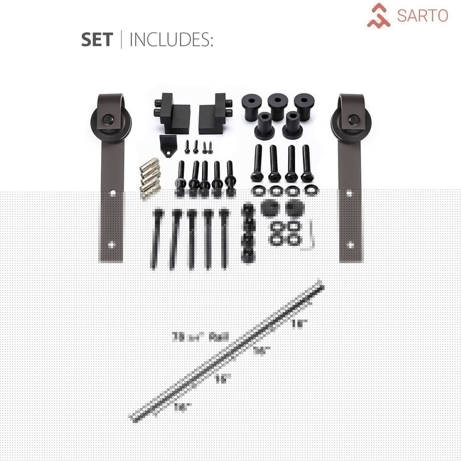 SARTODOORS LUC2166BDBWS3096 Barn-Doors - View #3
