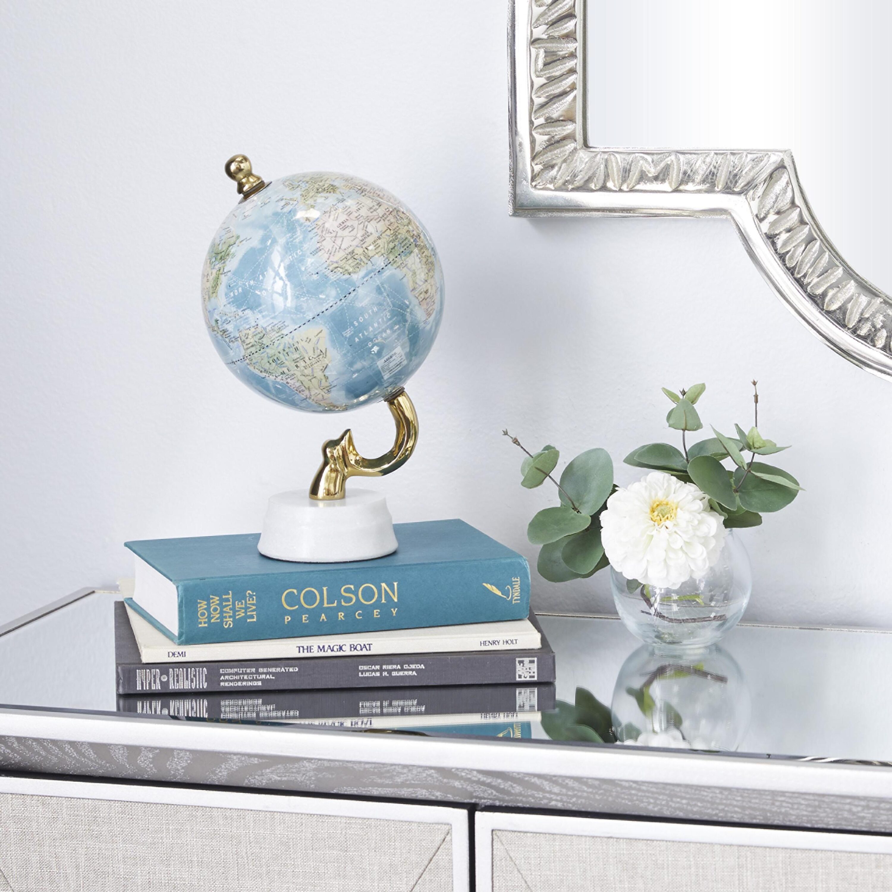Grayson Lane 67832 Blue Aluminum Coastal Decorative globe