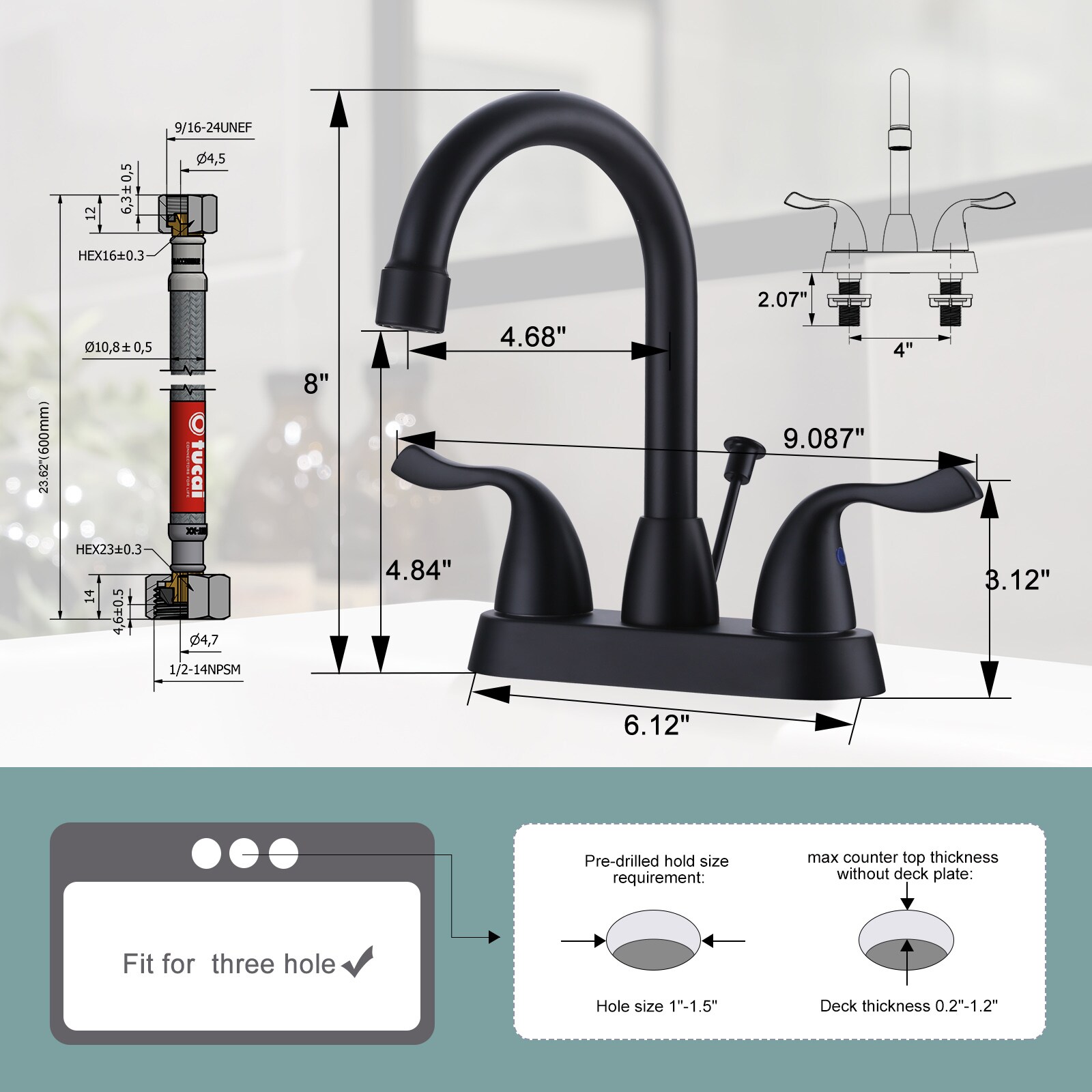 WOWOW 991514B-LW Lavatory-Faucets - View #6