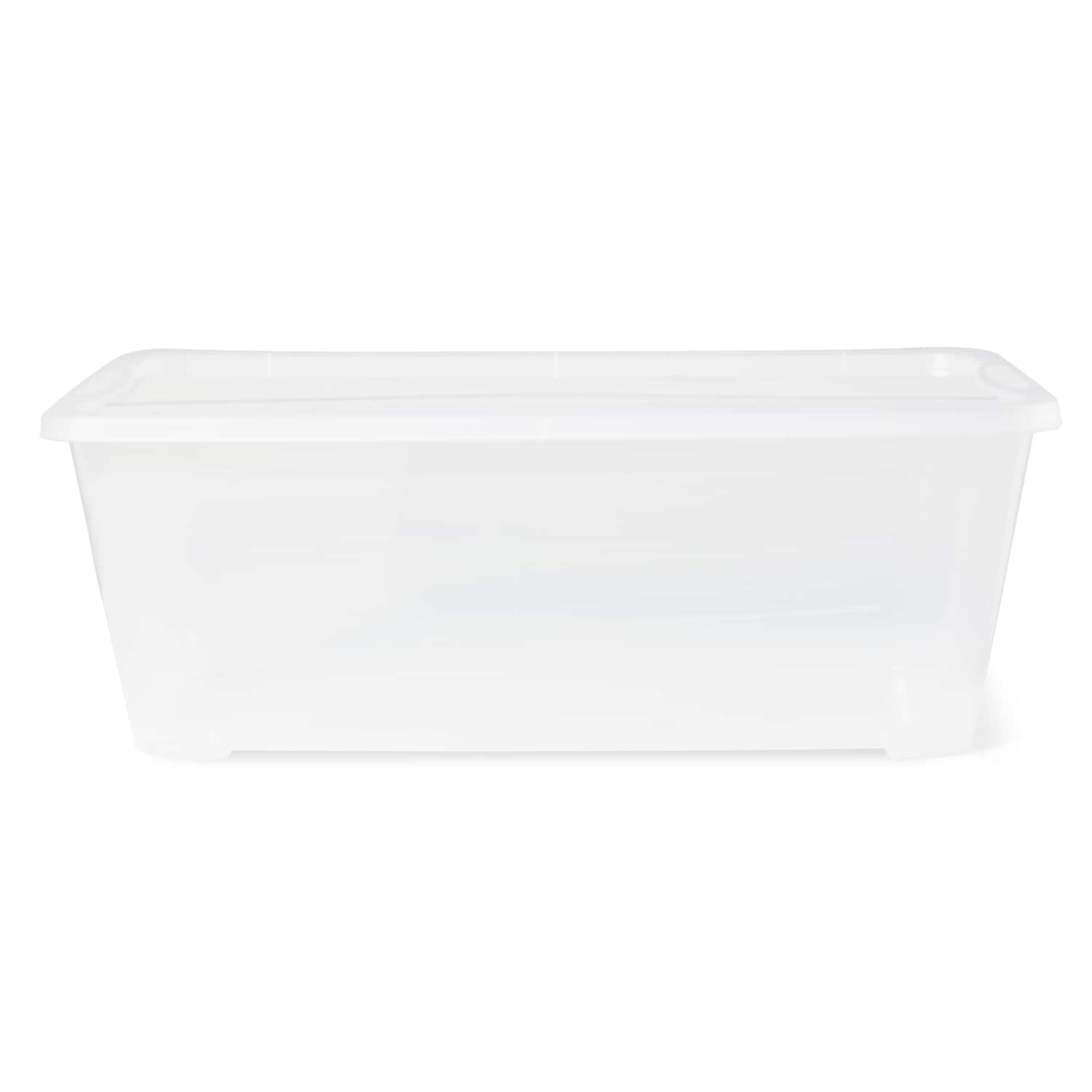 Life Story Clear Stackable Closet & Storage Box 55 Quart Containers (12 Pack)