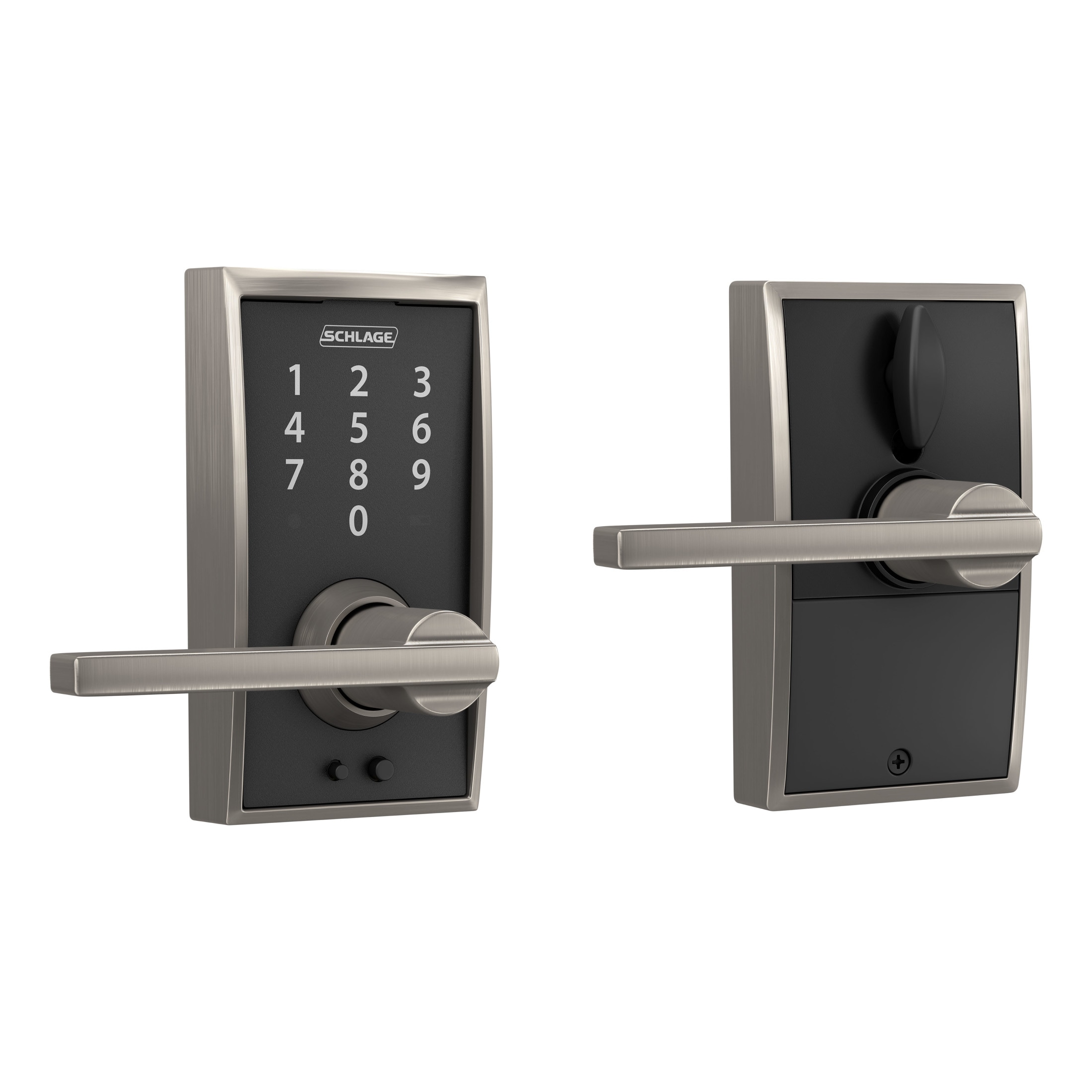 Schlage Century-Latitude Matte Black Entry Door Handleset with Latitude Lever FE285 CEN 622LATCEN Sansujyuku sansujyuku.com