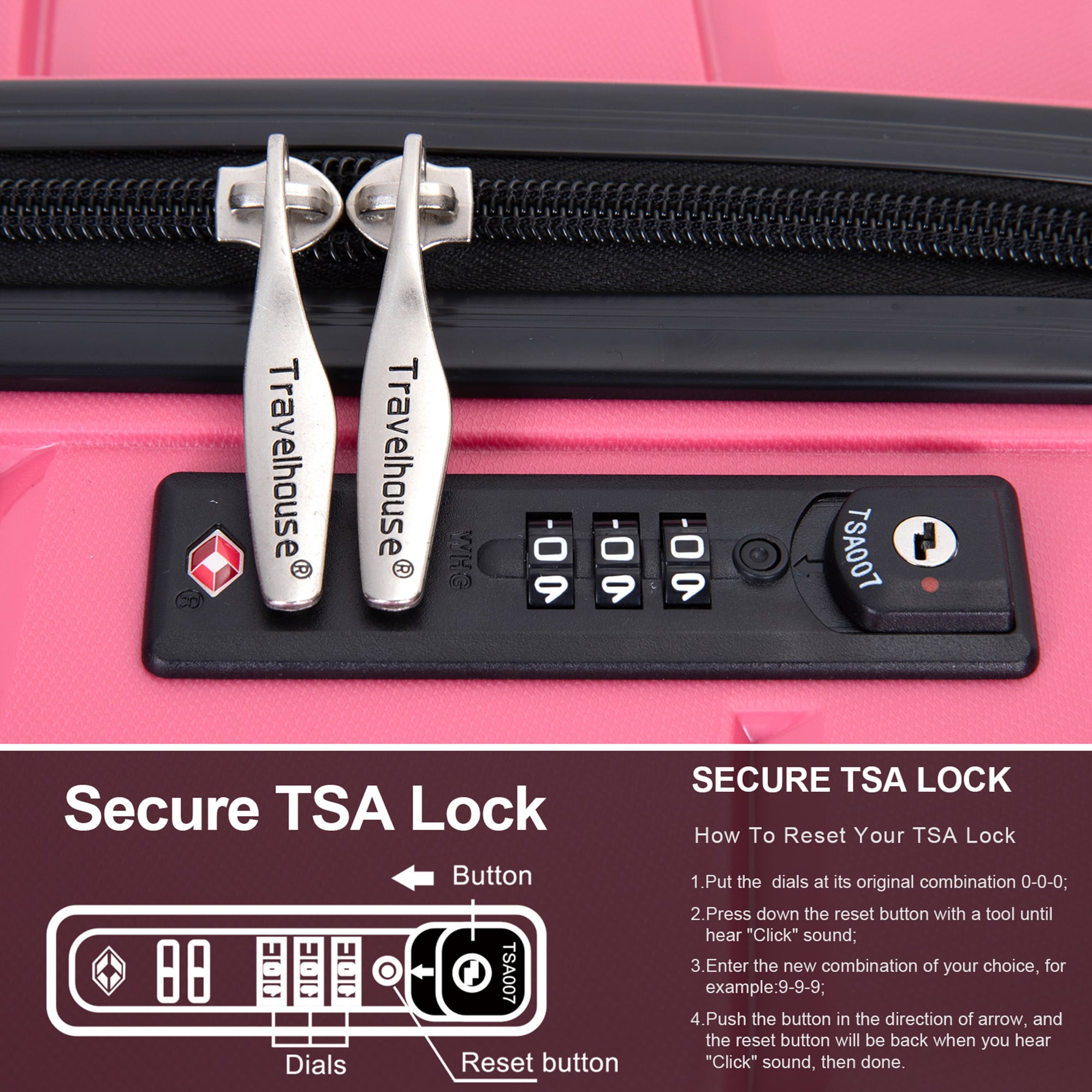 SINOFURN SYD9400007RD Luggage-And-Luggage-Sets - View #3